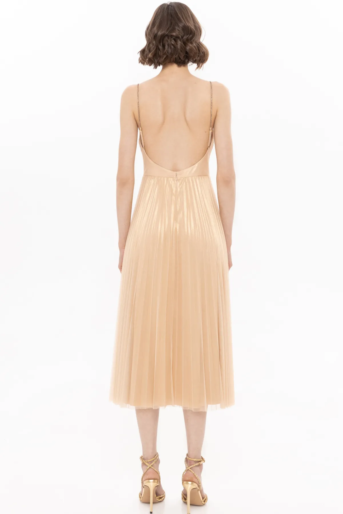Hot Pleated tulle midi dress Dresses