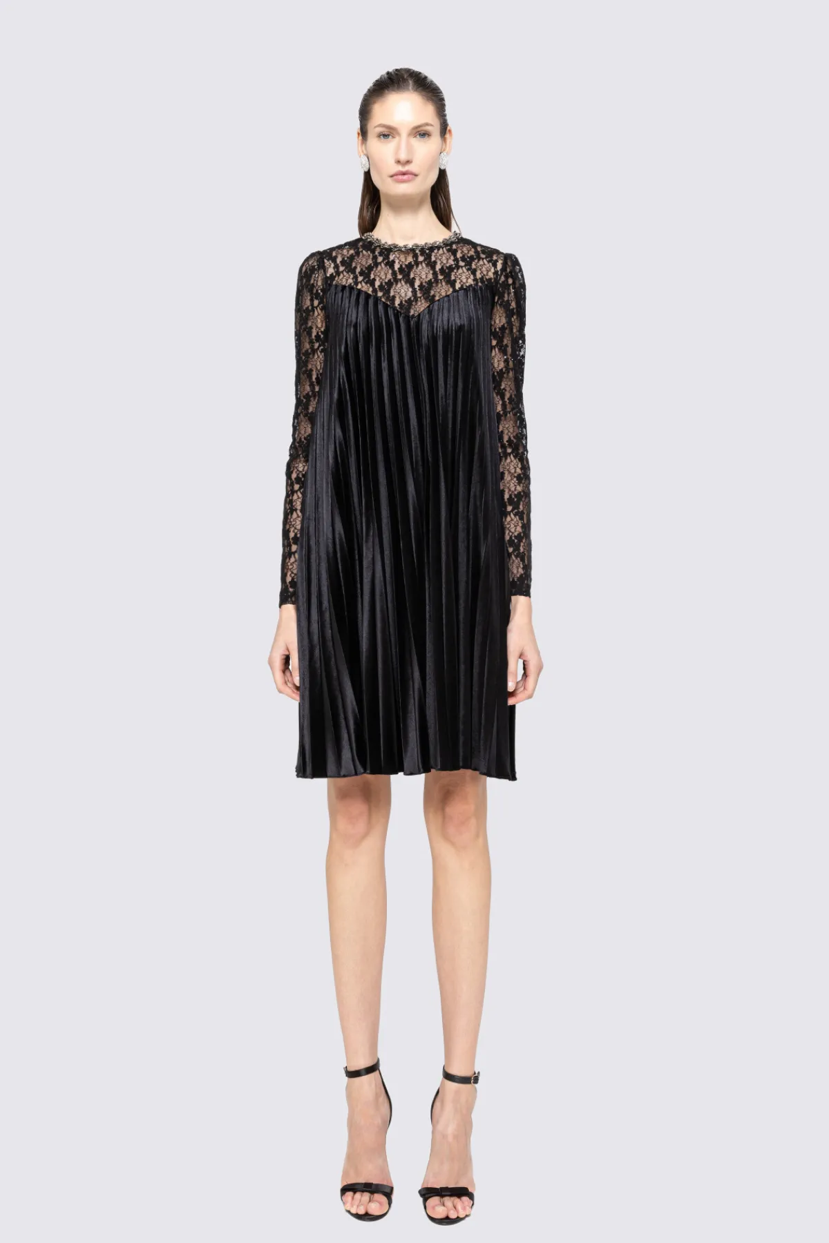 Outlet Pleated velvet midi dress Dresses