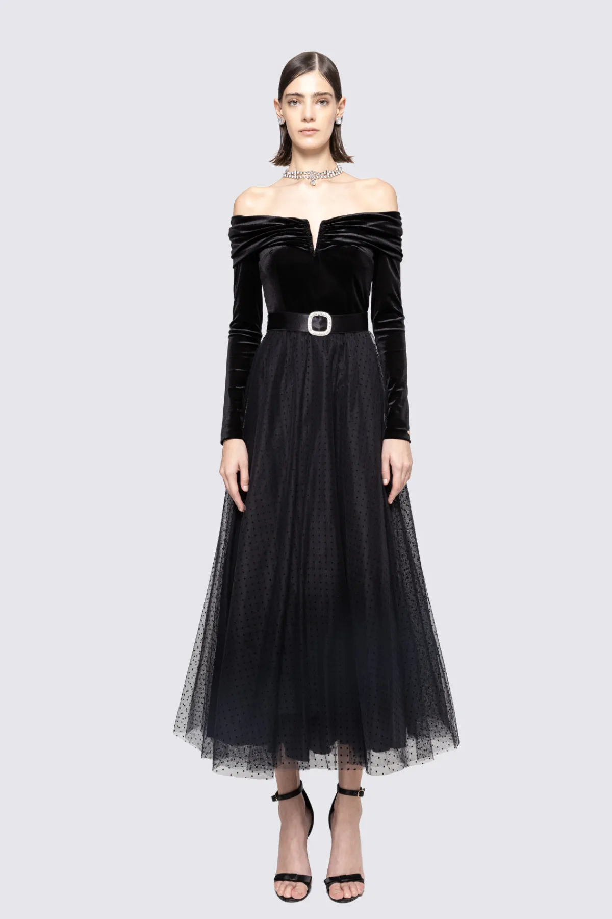 Clearance Polka-dot glitter-embellished tulle dress Dresses