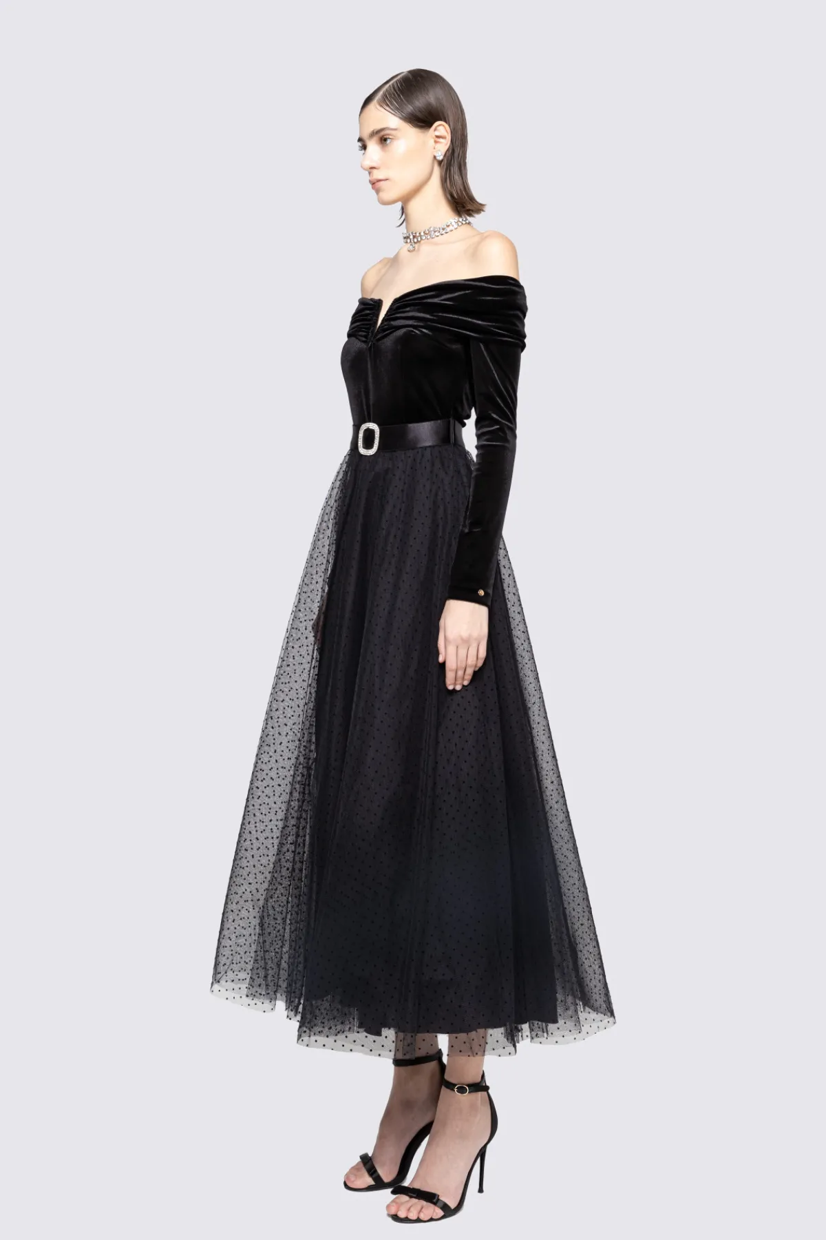 Clearance Polka-dot glitter-embellished tulle dress Dresses