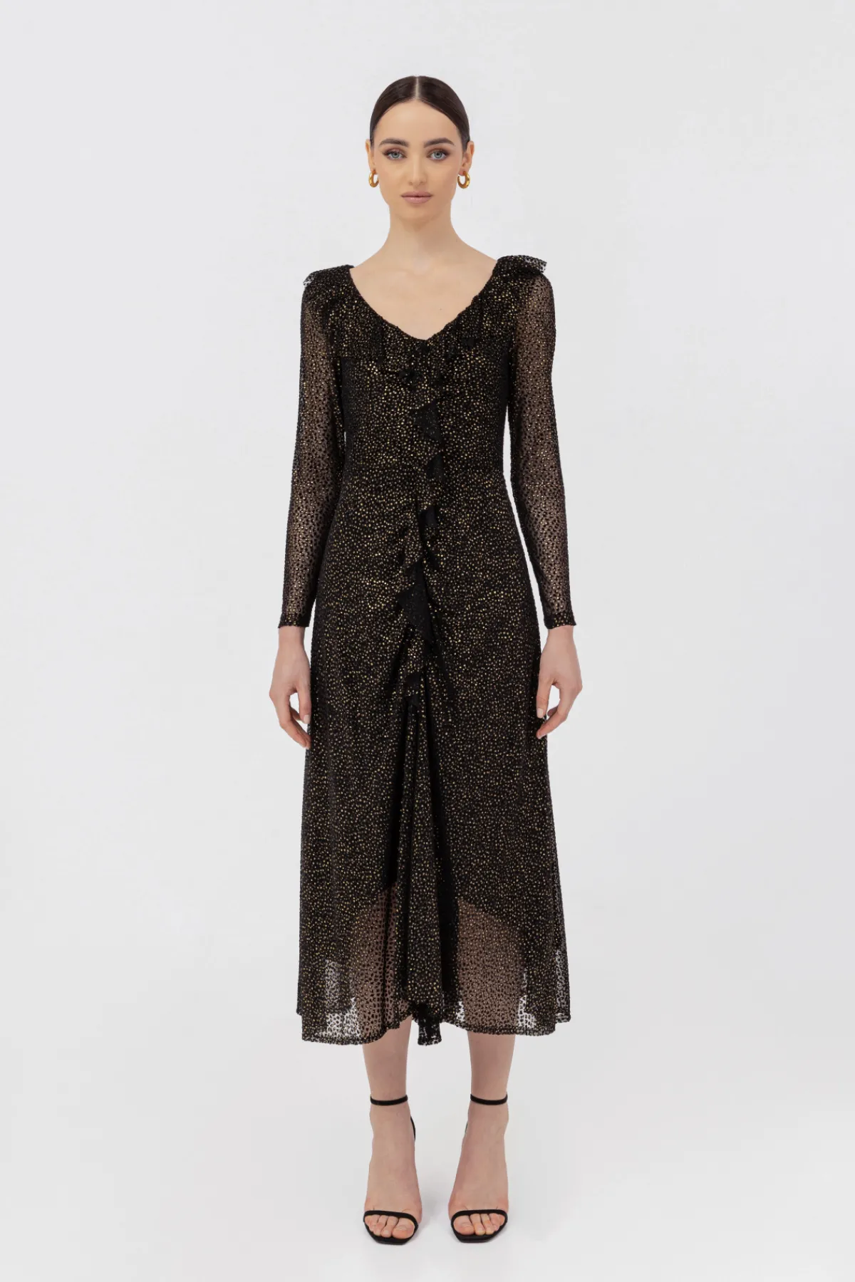 Sale Polka-dot tulle midi dress Dresses