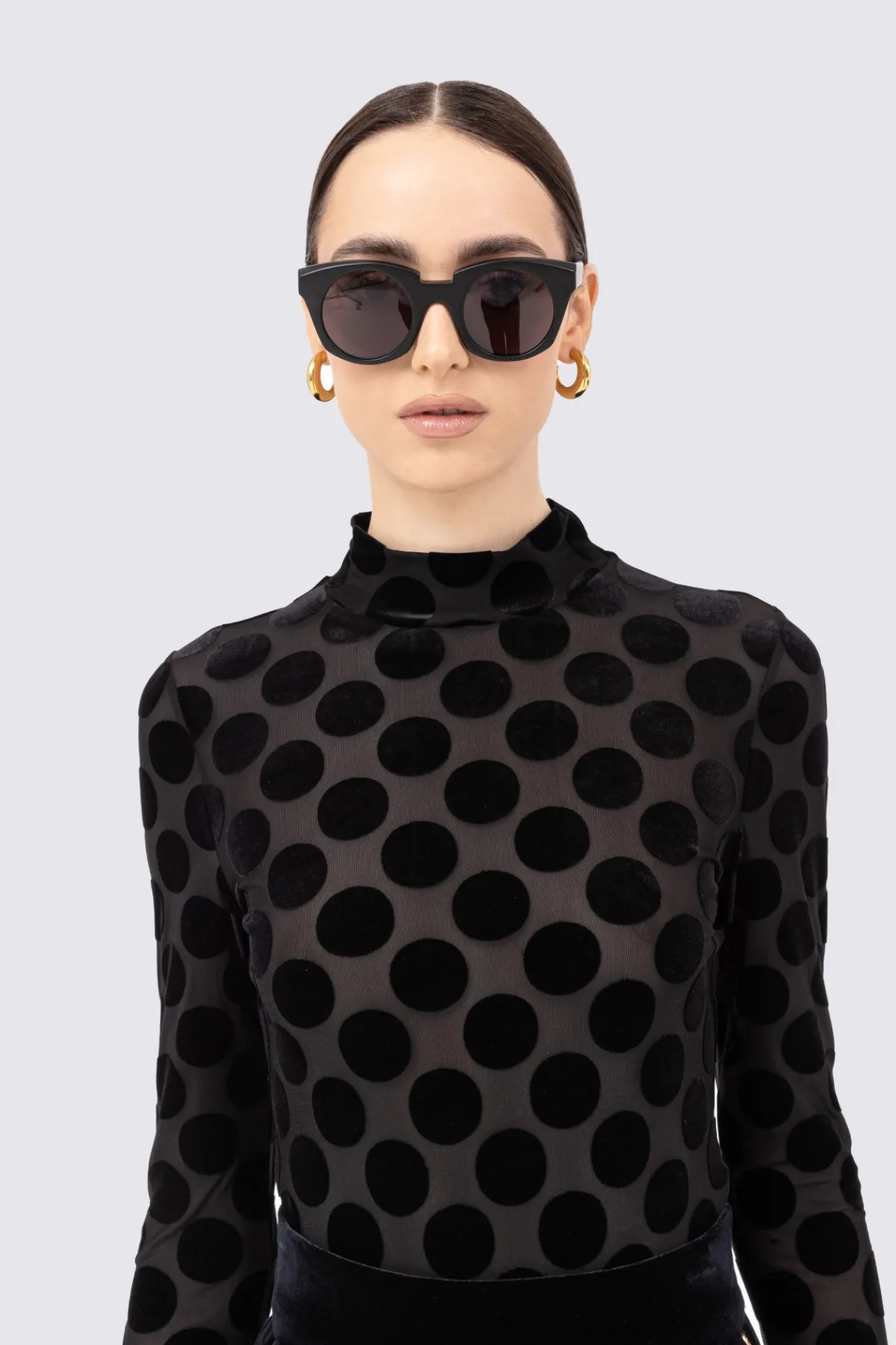 Hot Polka-dot tulle top Tops