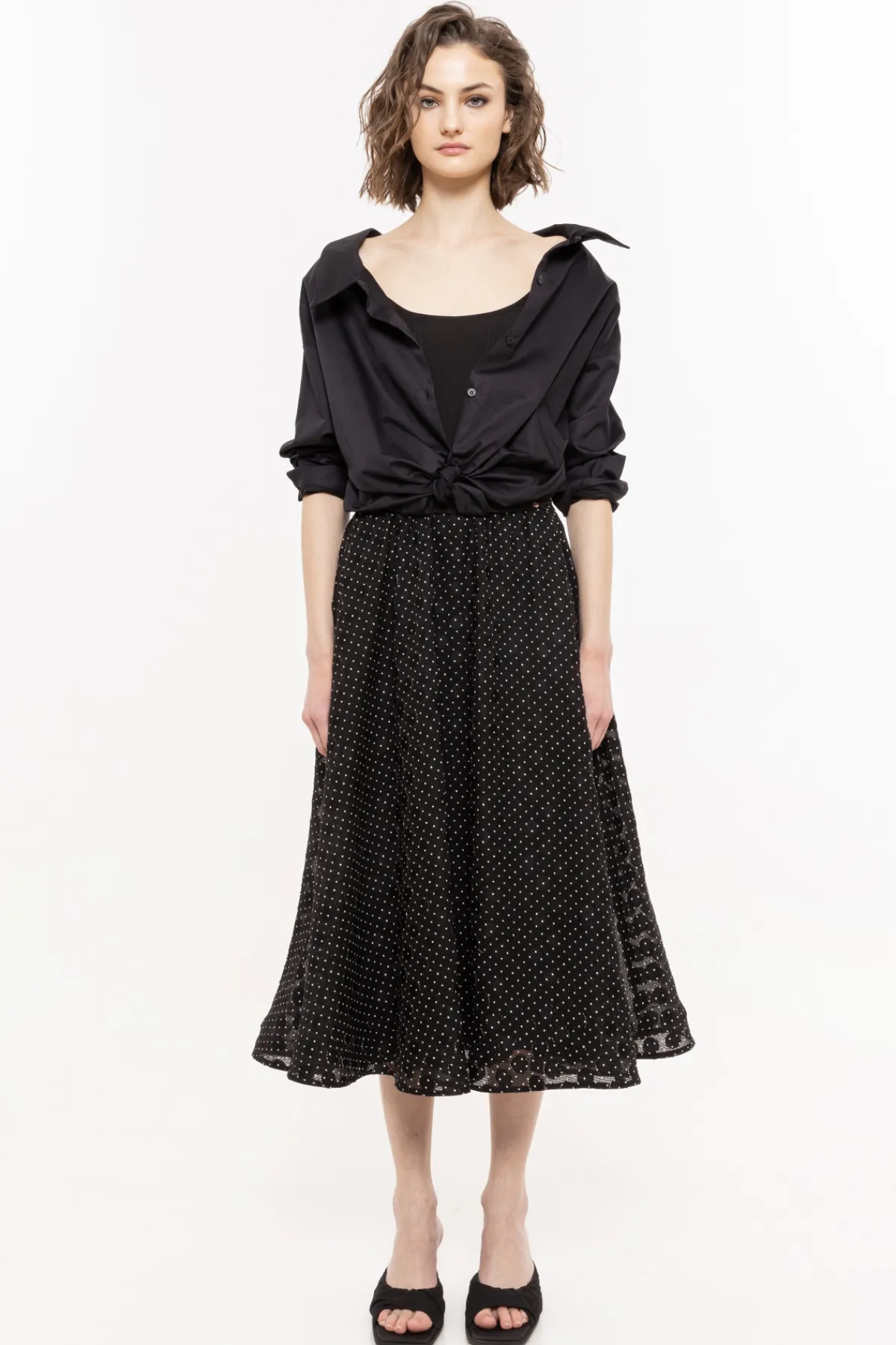 Fashion Polka-dots midi skirt Skirts