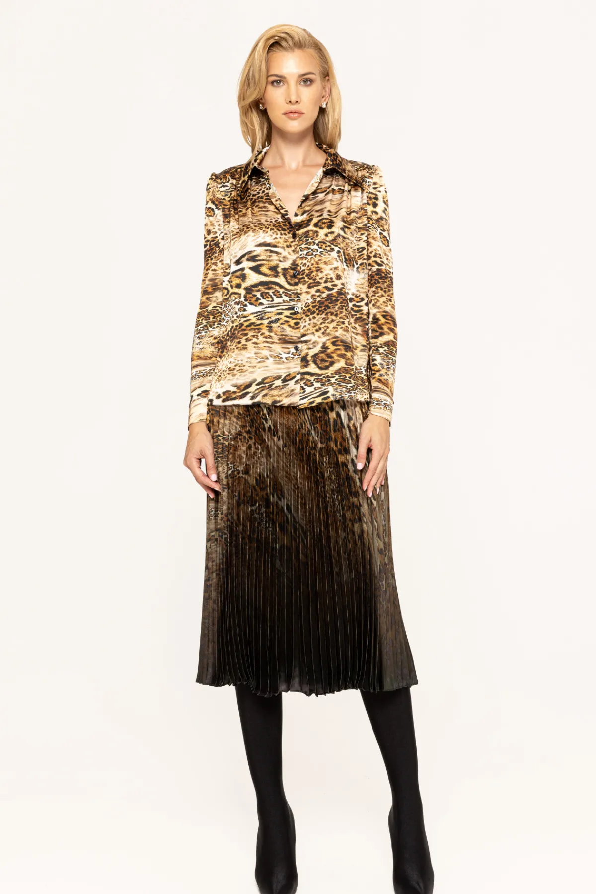 Best Sale Printed satin shirt Tops