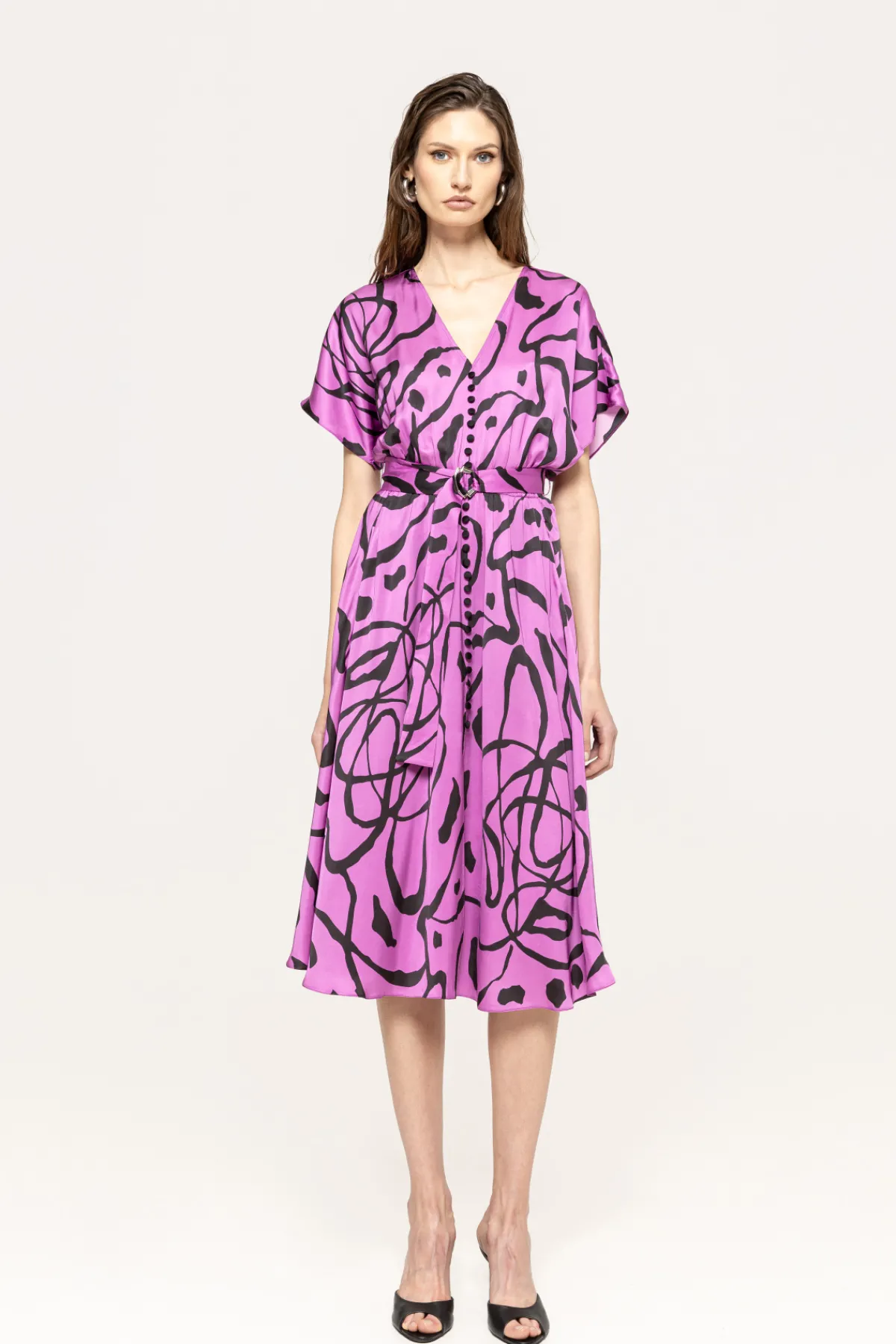 Shop ed viscose midi dress Dresses