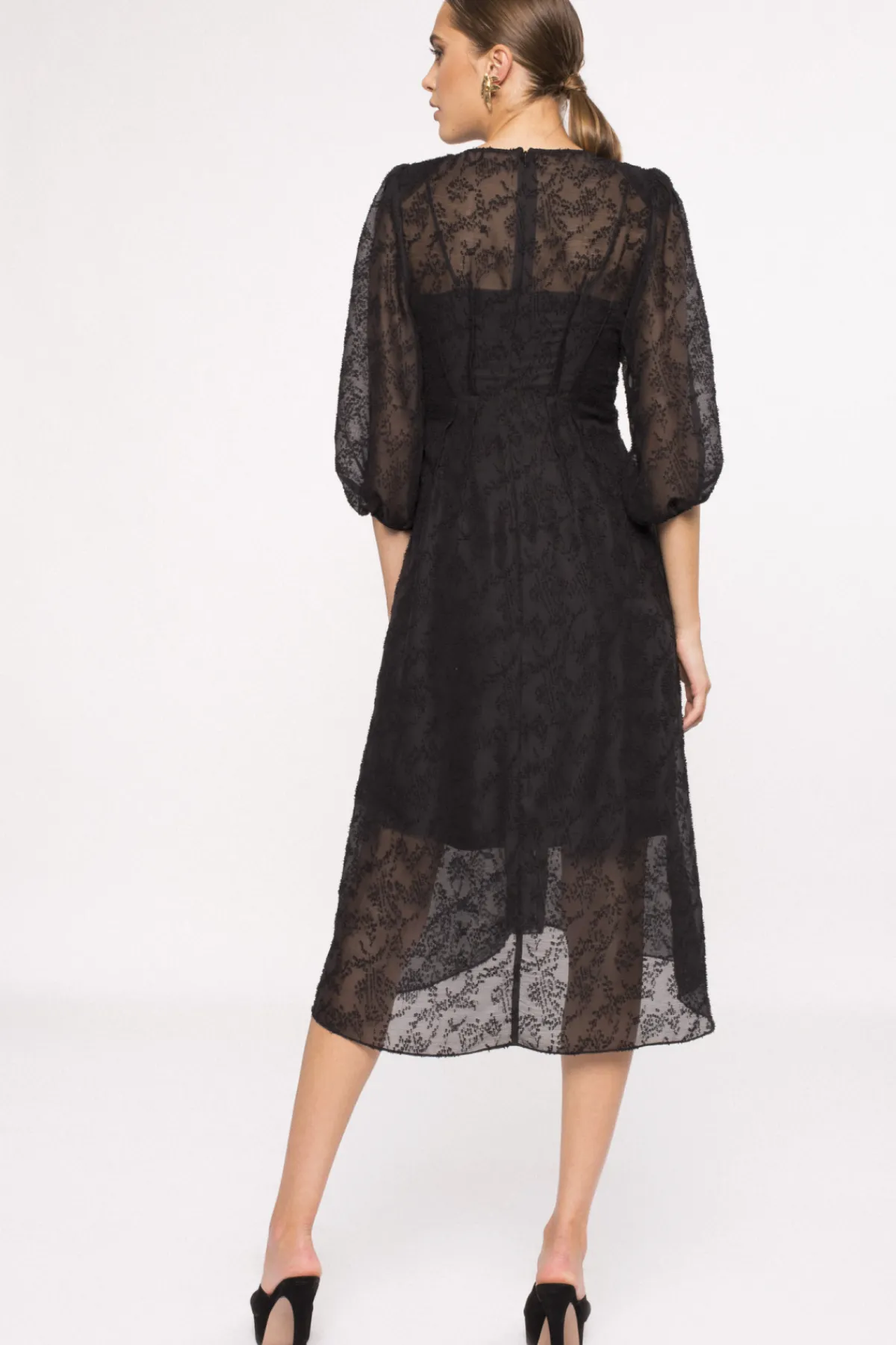 Store Puff sleeves midi dress Dresses