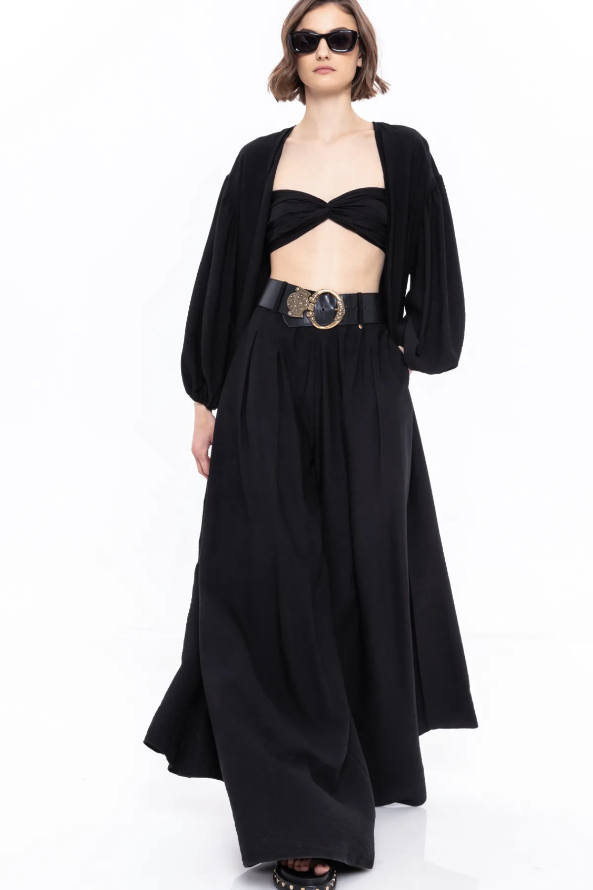 Clearance Puff sleeves viscose kaftan Jackets
