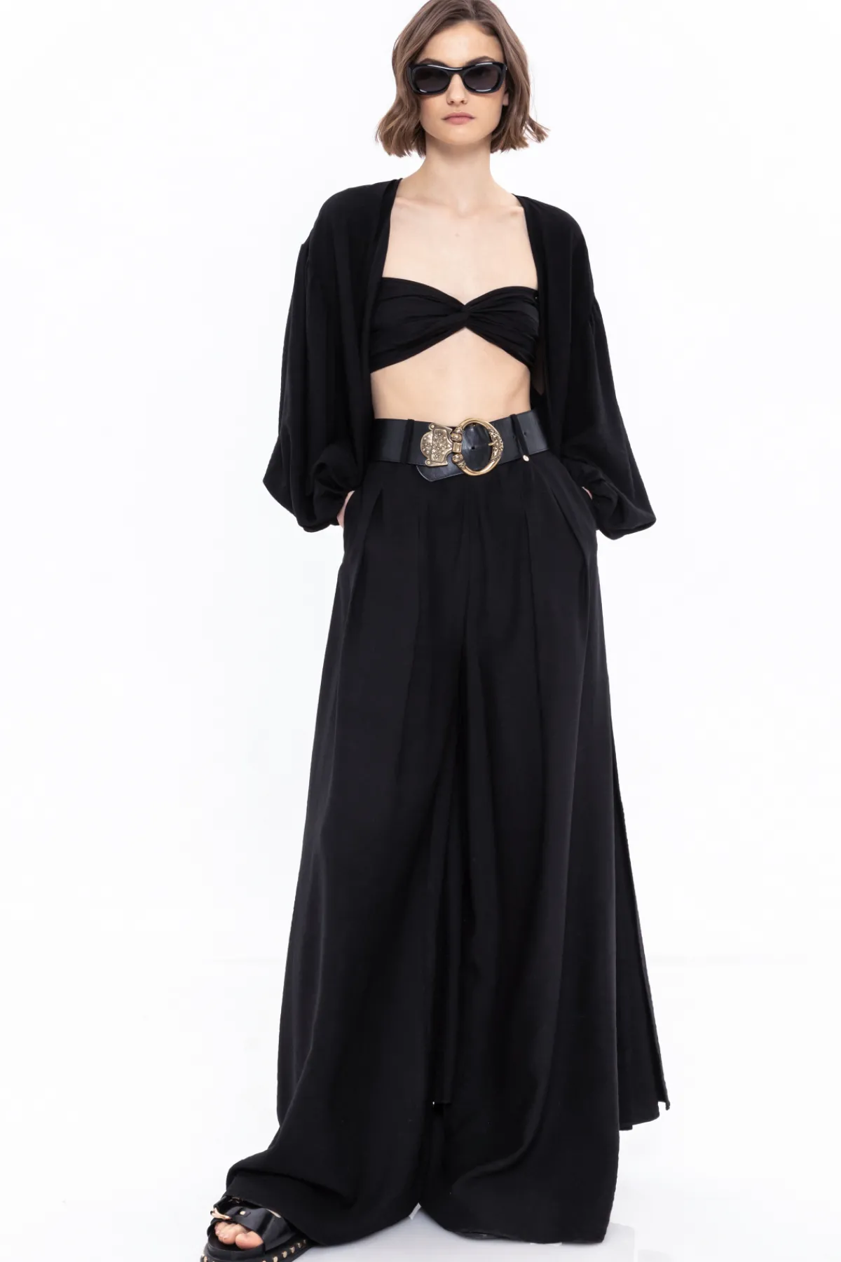 Clearance Puff sleeves viscose kaftan Jackets