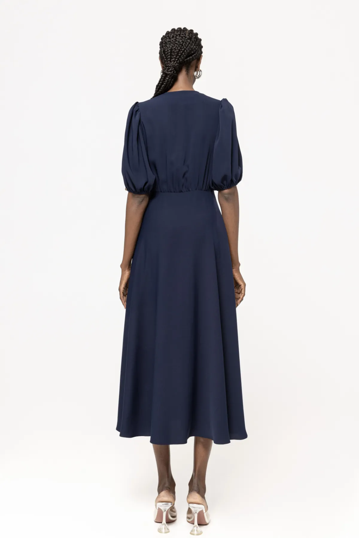 Sale Puff-sleeve midi dress Dresses