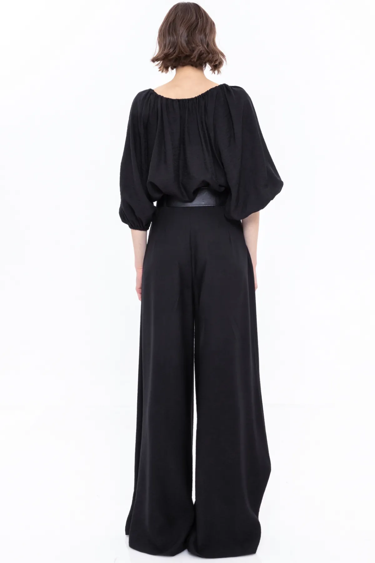 Cheap Puff-sleeve viscose top Tops