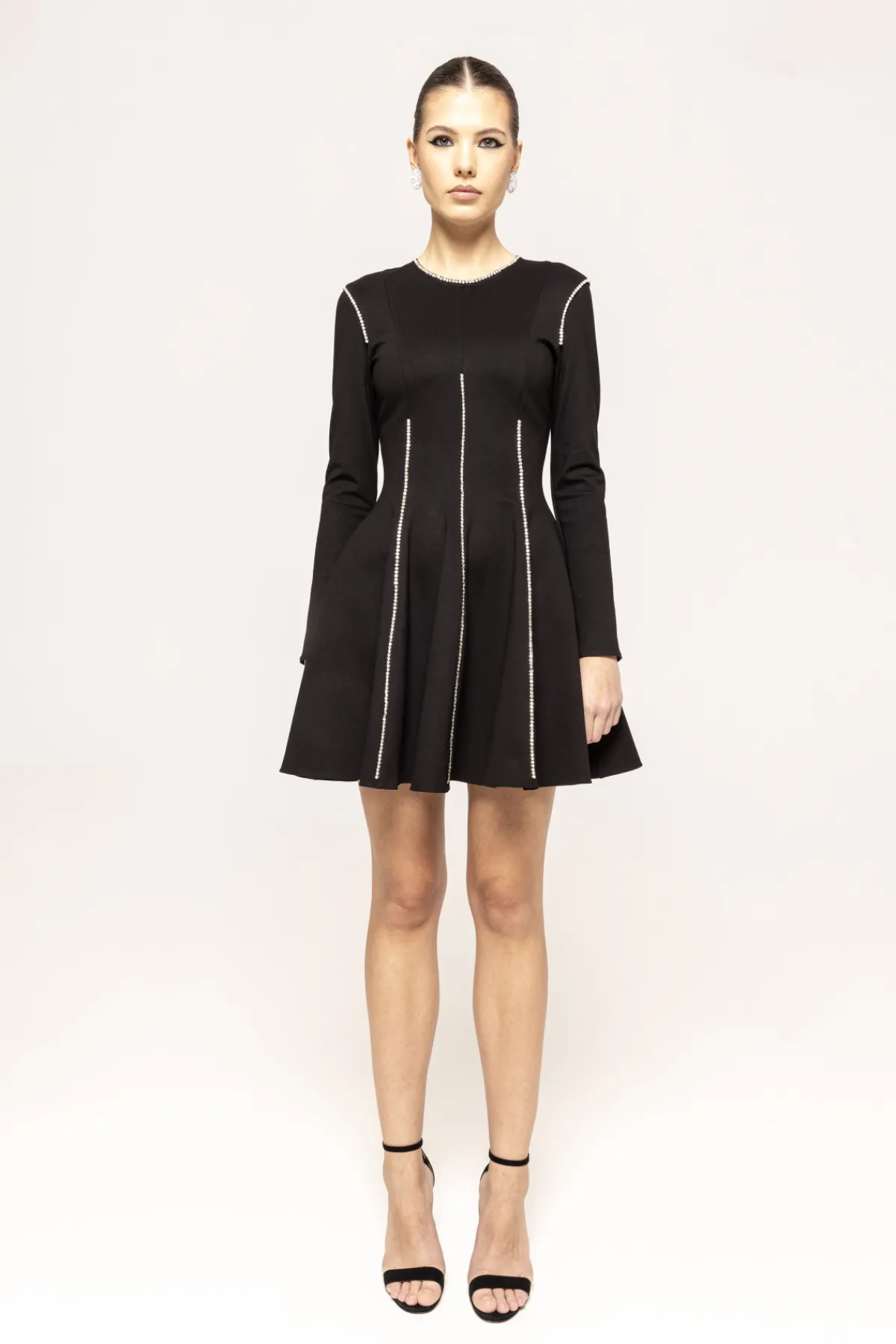 Best Rhinestone embellished viscose dress Dresses