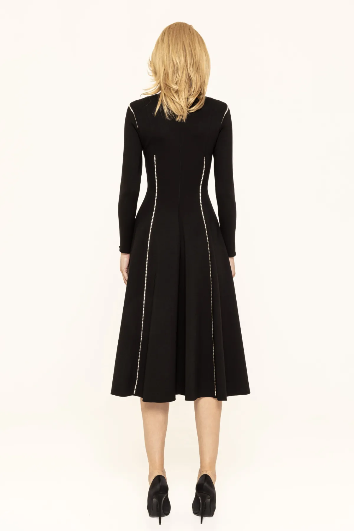 Best Sale Rhinestone embellished viscose dress Dresses