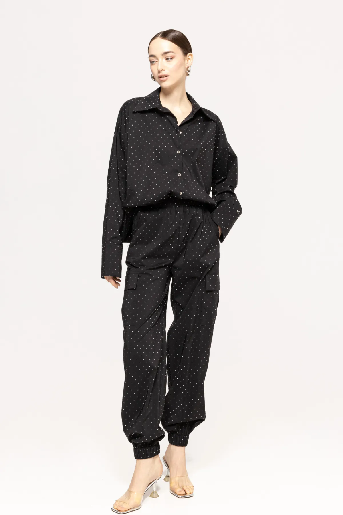 Cheap Rhinestone-embellished pants Pants