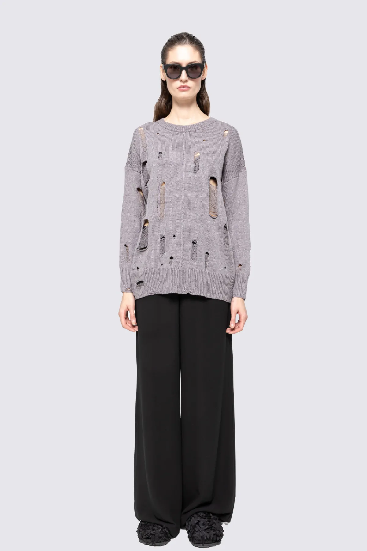 Hot Ripped knited sweater Knitwear