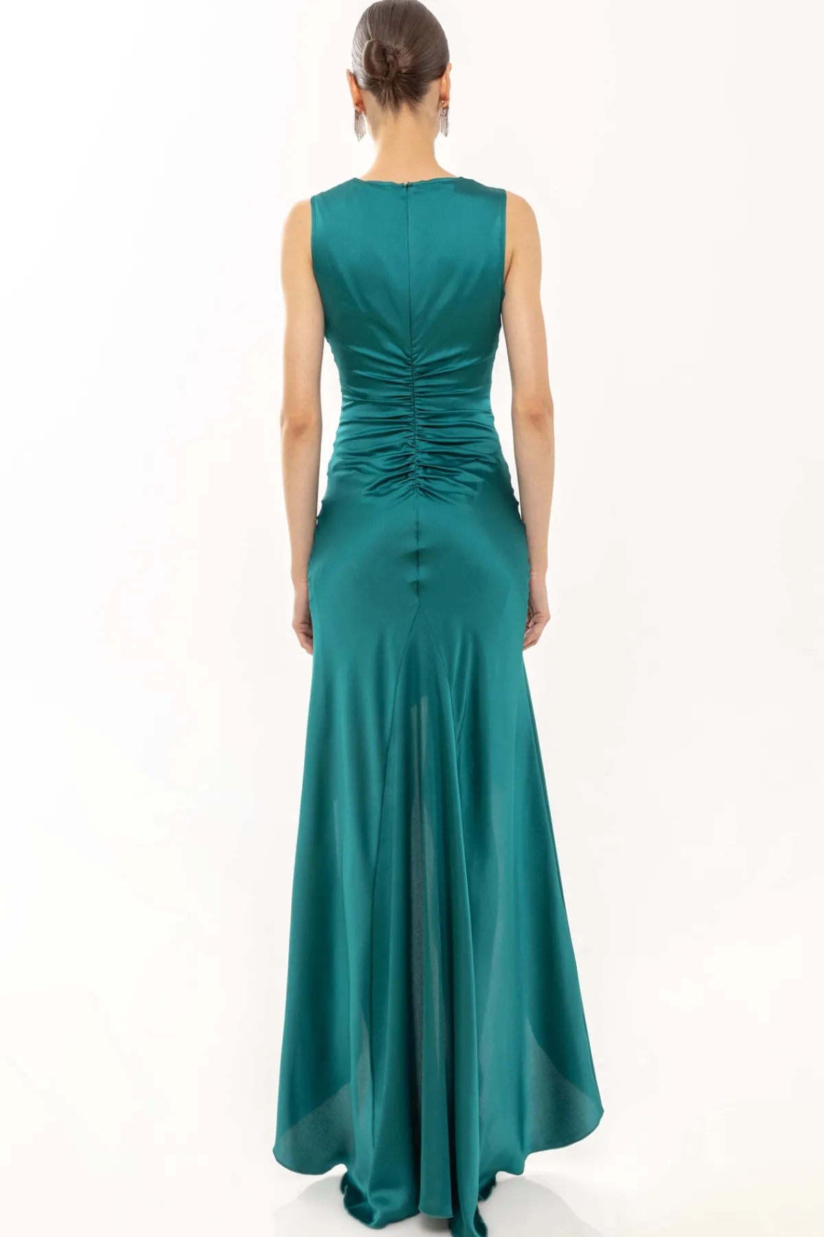 Online Ruched satin dress Dresses