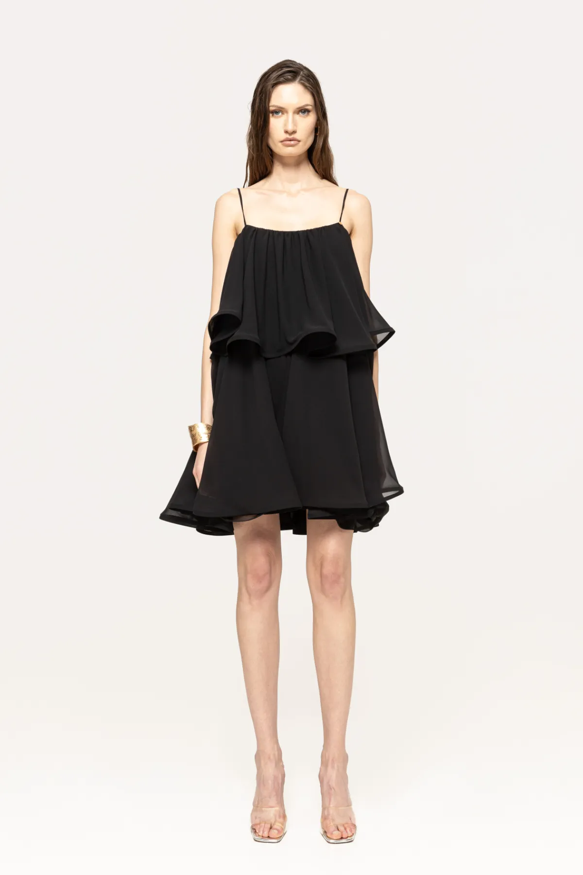 Discount Ruffled chiffon mini dress Dresses