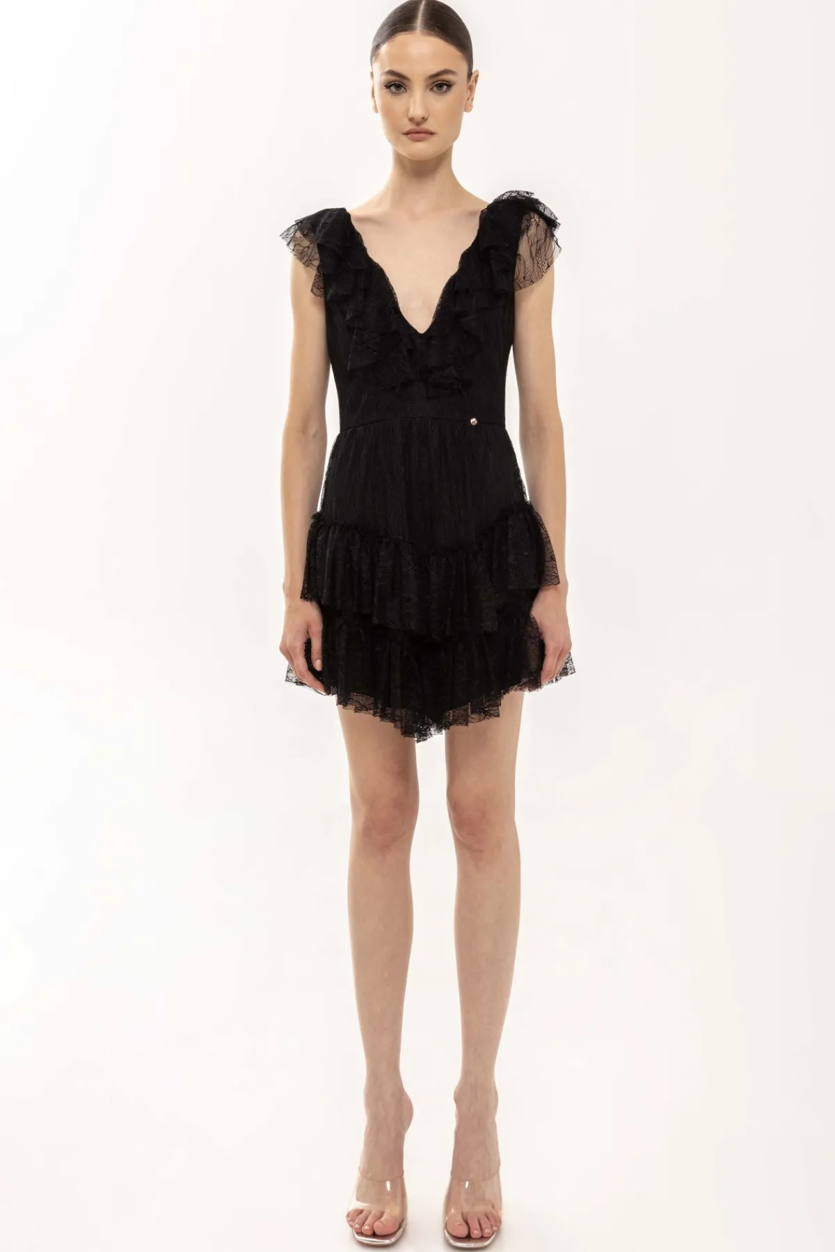 Discount Ruffled lace dress Dresses