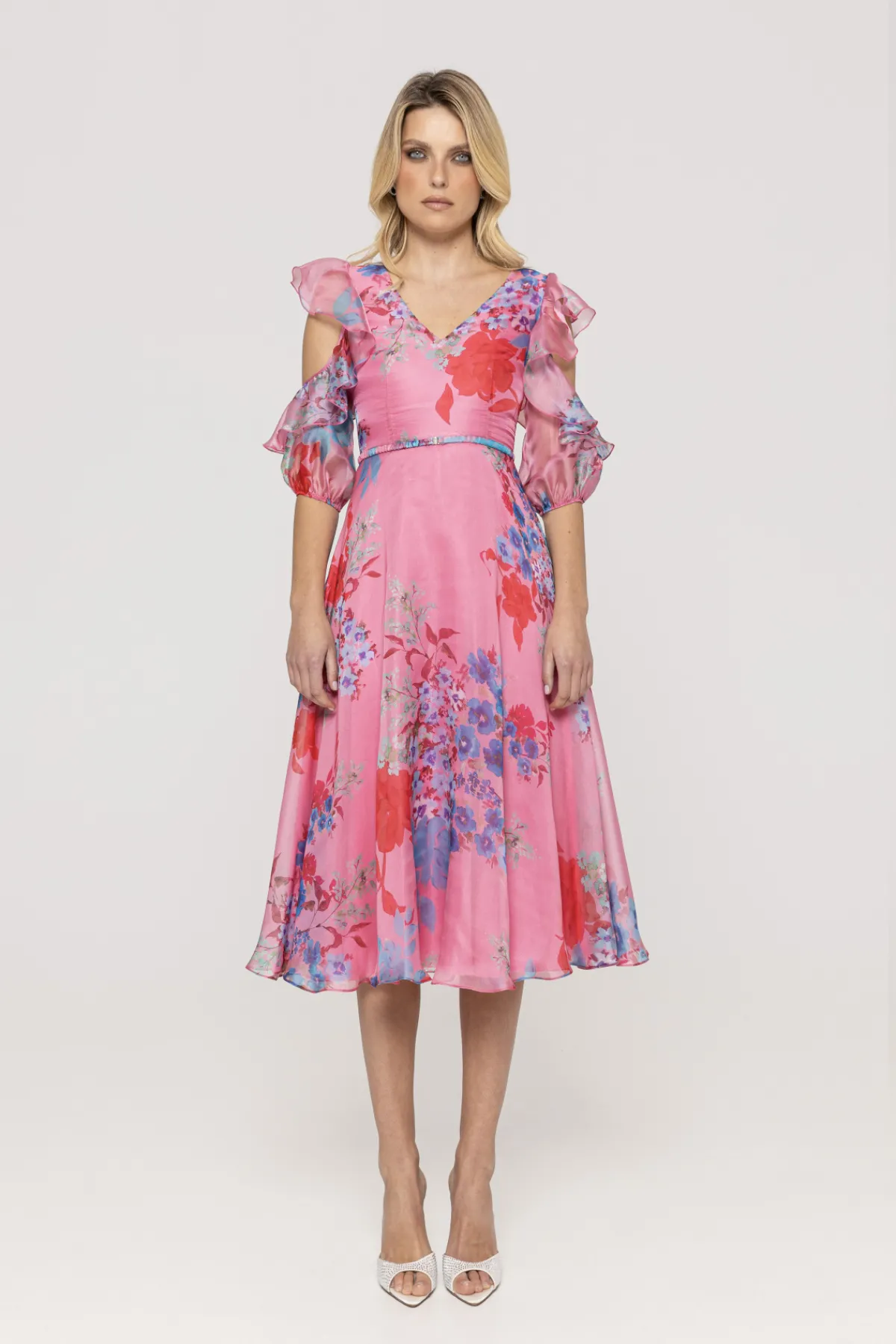 Flash Sale Ruffled organza midi dress Dresses