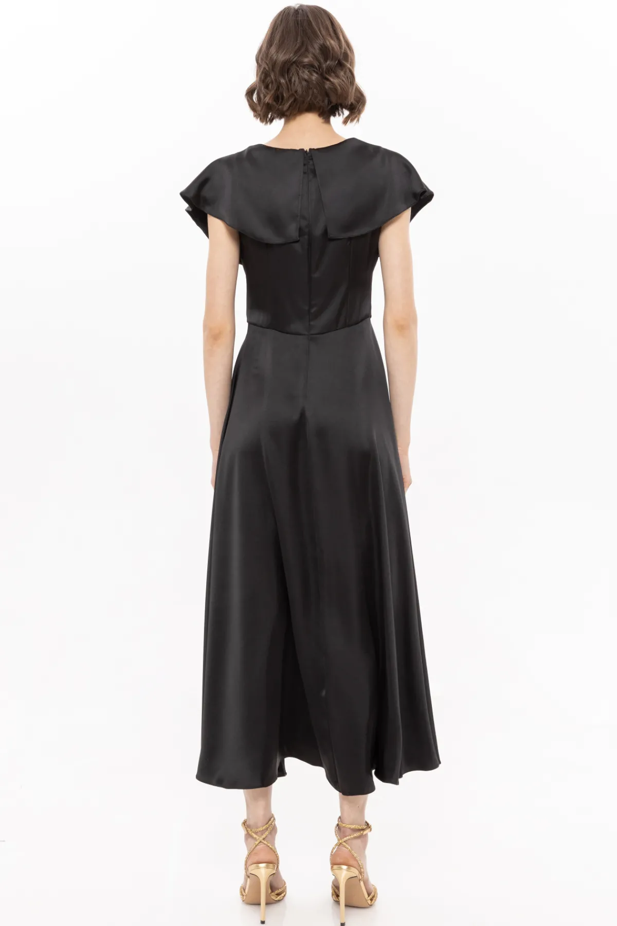 Shop Ruffled satin dress Dresses