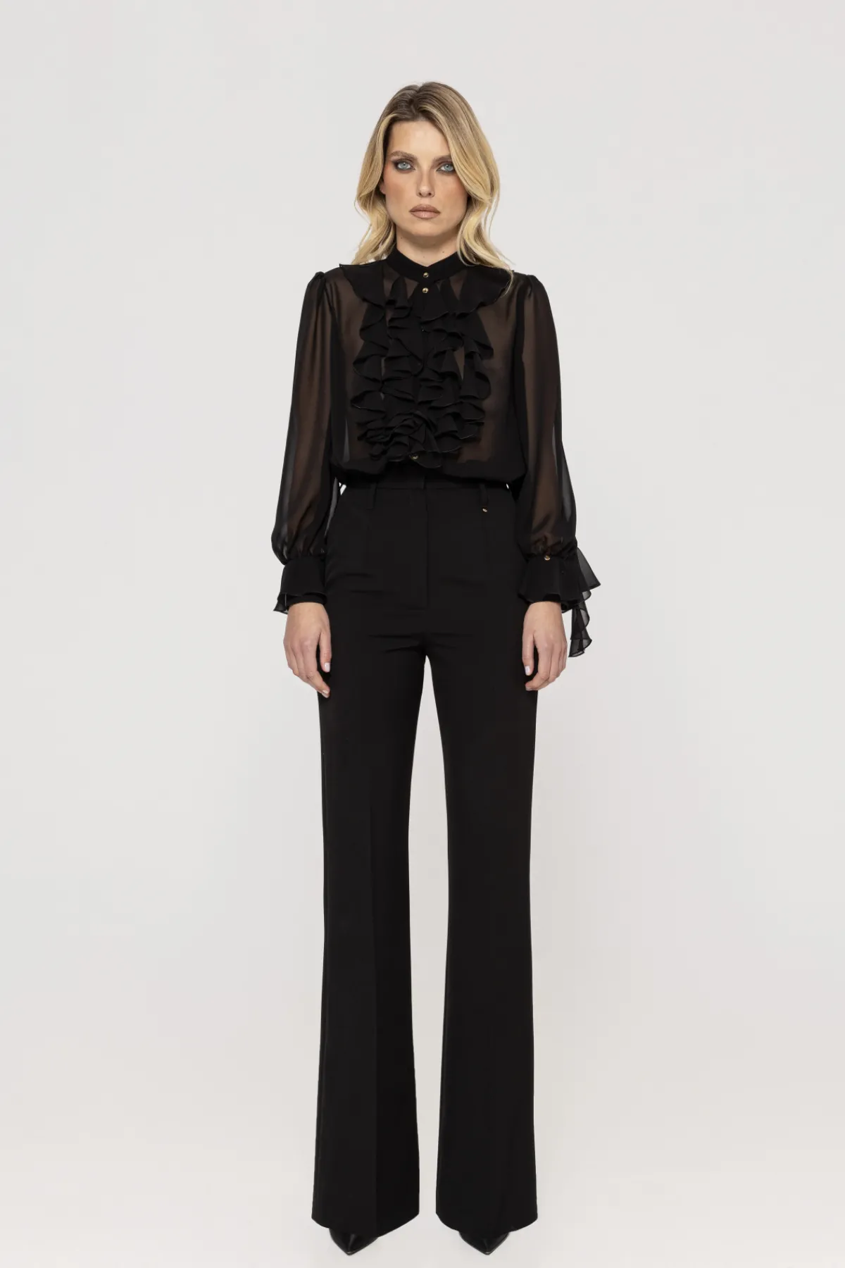 Fashion Ruffled-collar top Tops