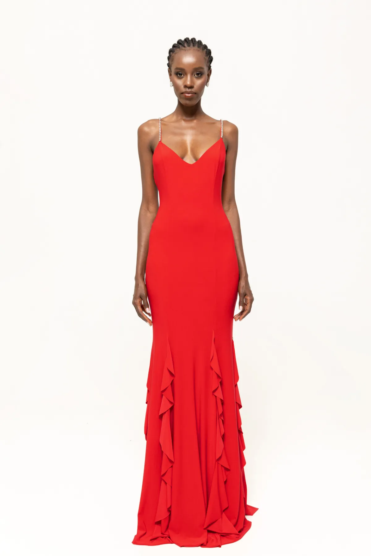 Discount Ruffle-detailing chiffon maxi dress Dresses