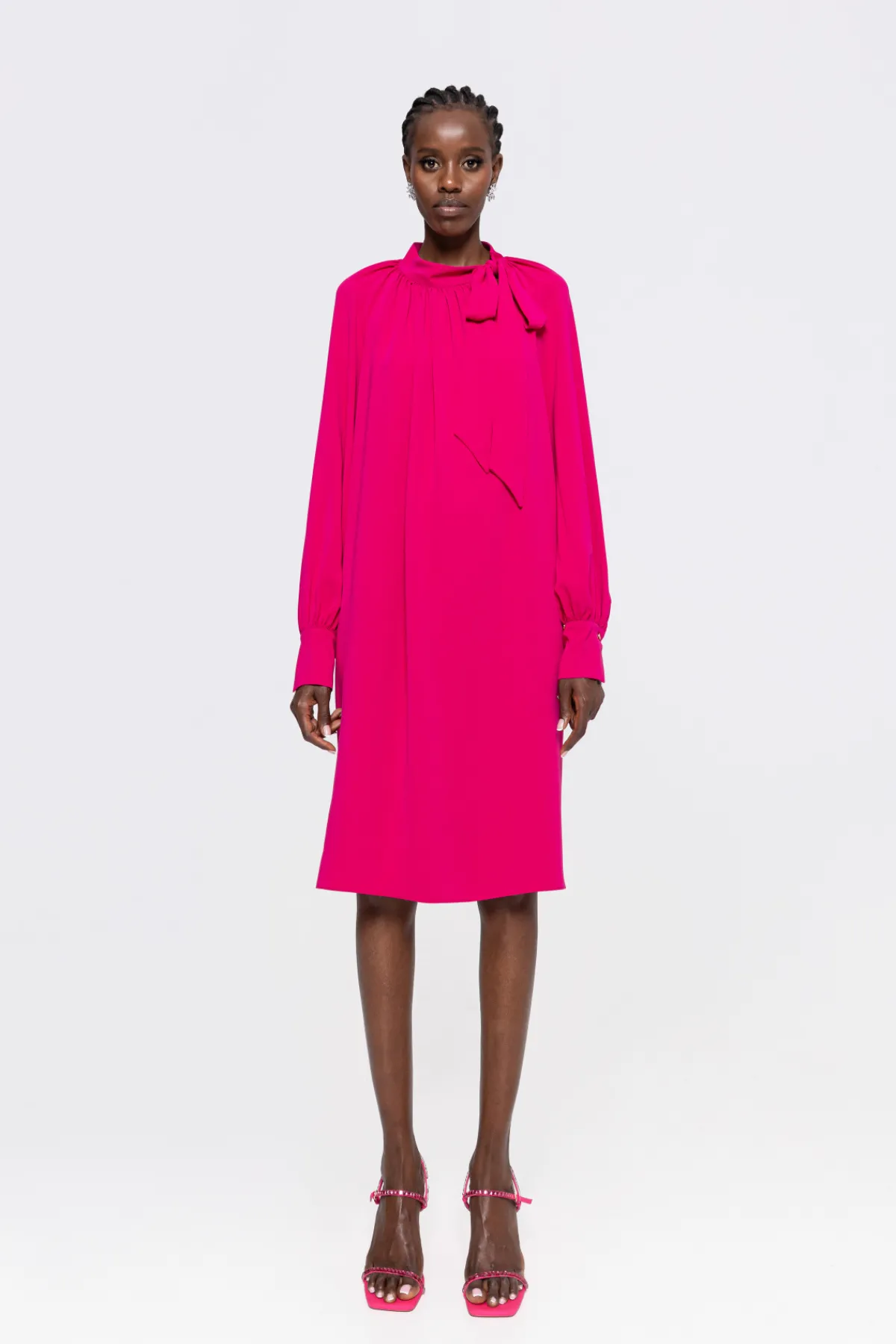 Outlet Scarf-detail midi dress Dresses