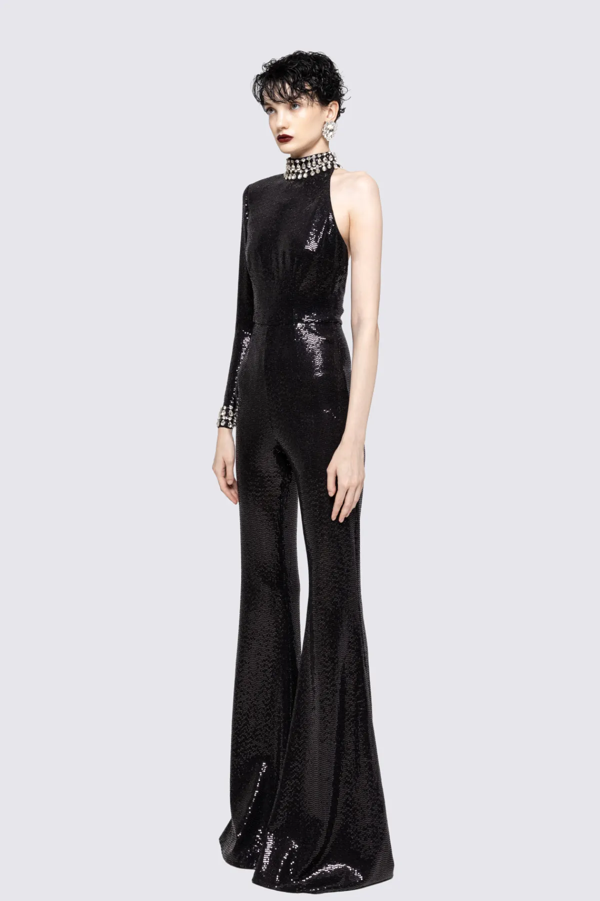 Flash Sale Sequined flare jumpsuit Jumpsuits