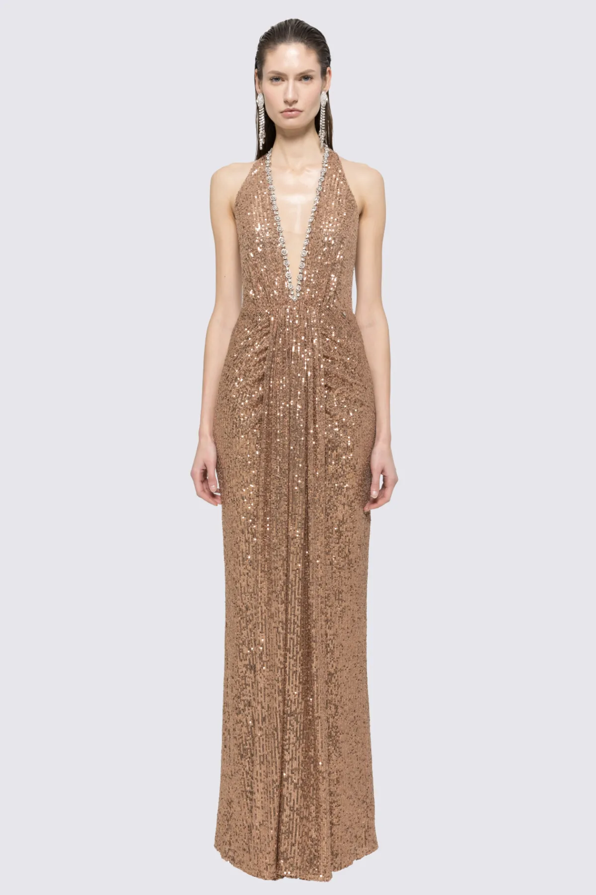 Flash Sale Sequined halterneck maxi dress Dresses
