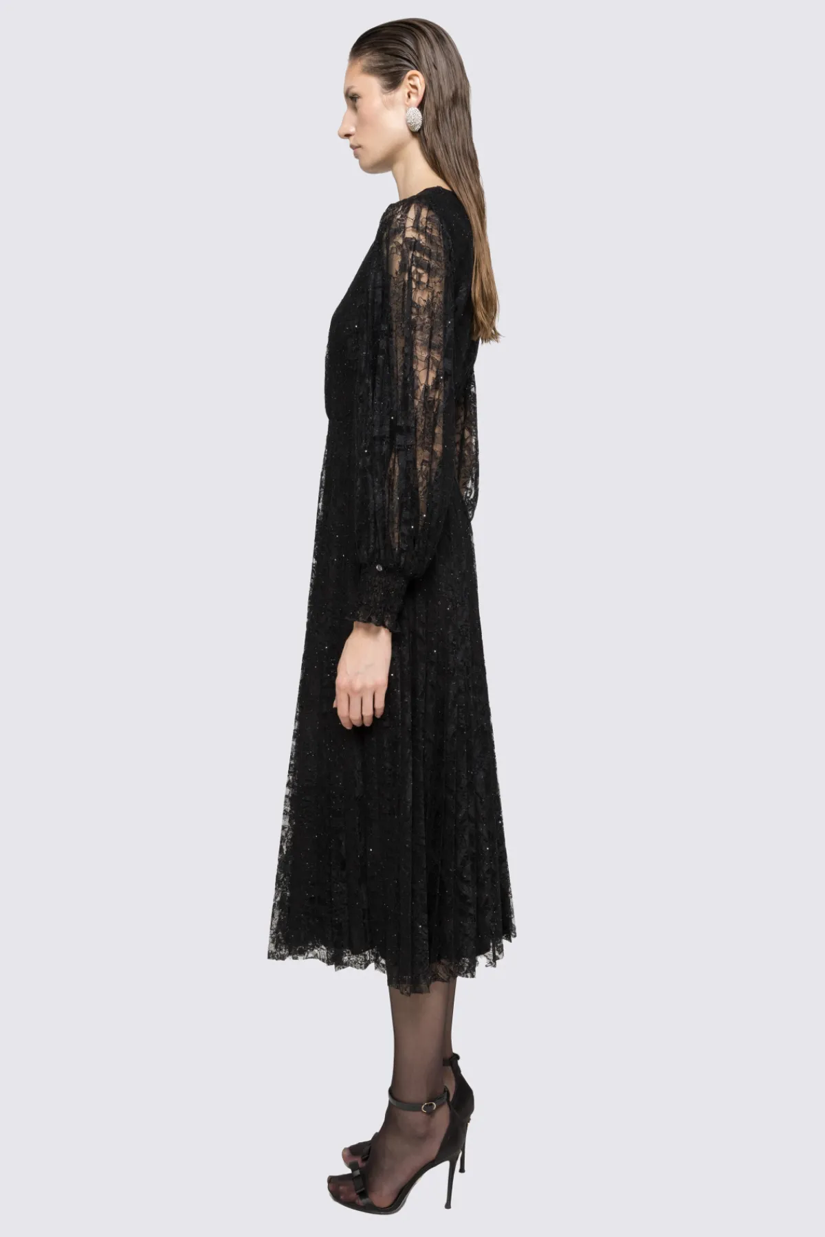 Best Sale Sequin-embellished lace maxi dress Dresses
