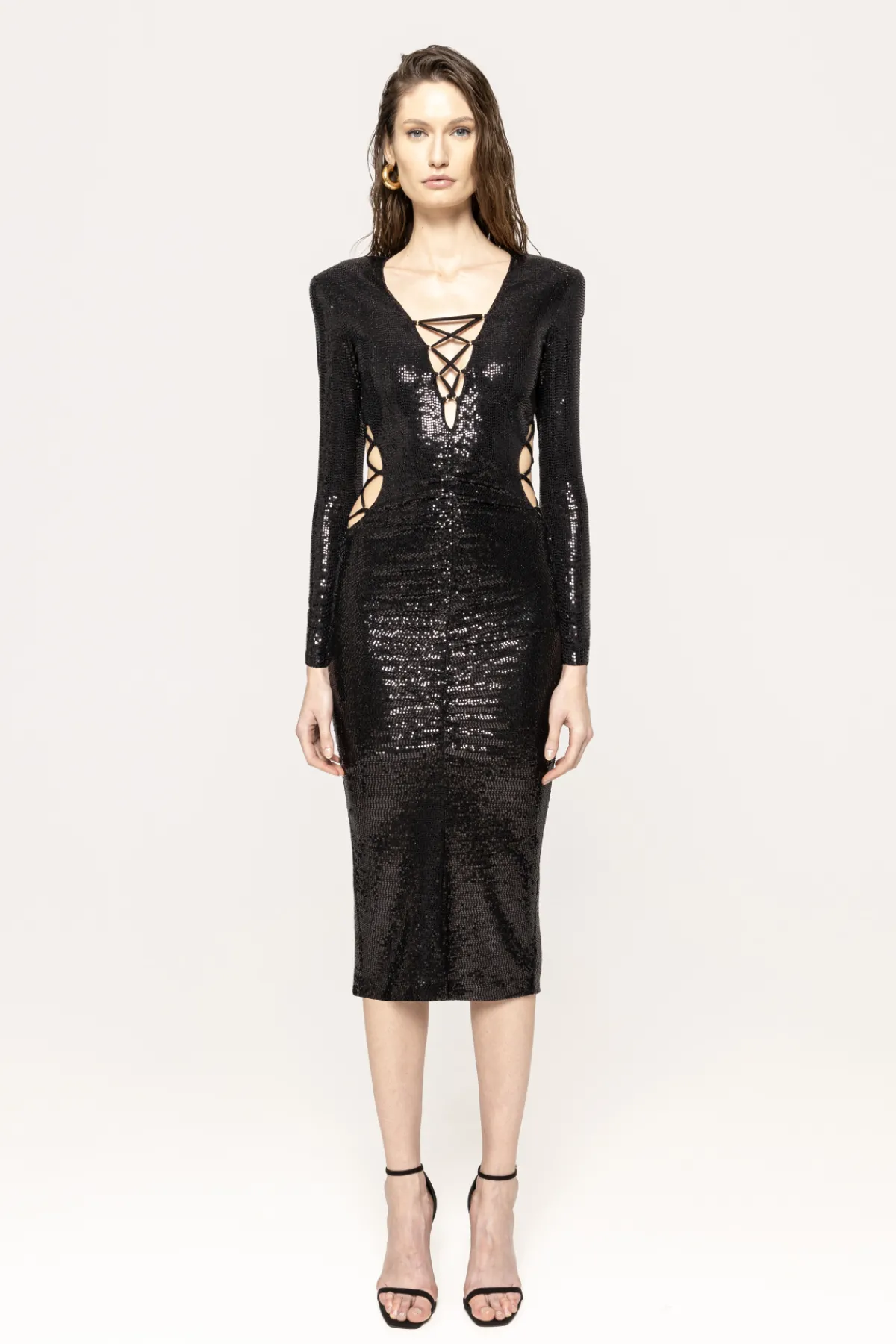 Cheap Sequin-embellished midi dress Dresses