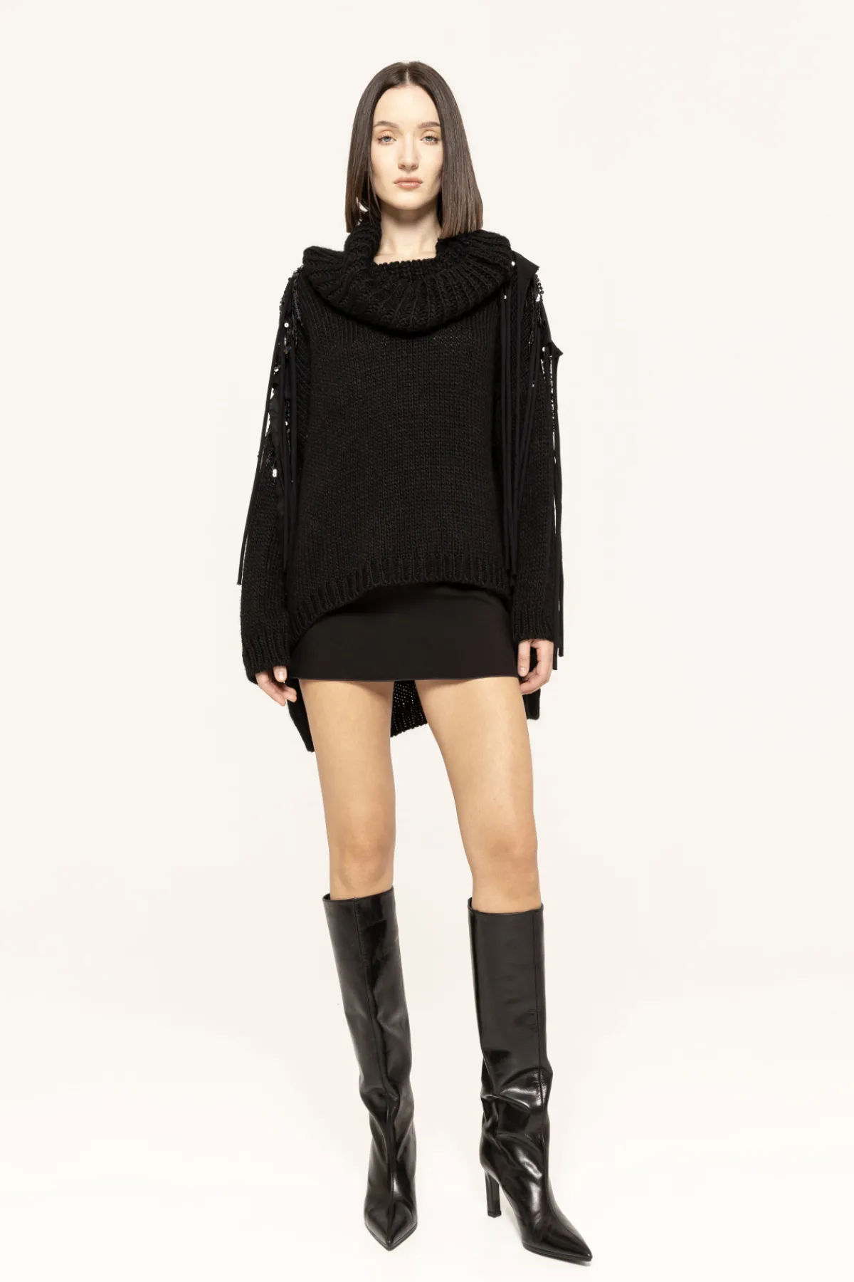 Fashion Sequin-embellished oversized jumper Knitwear