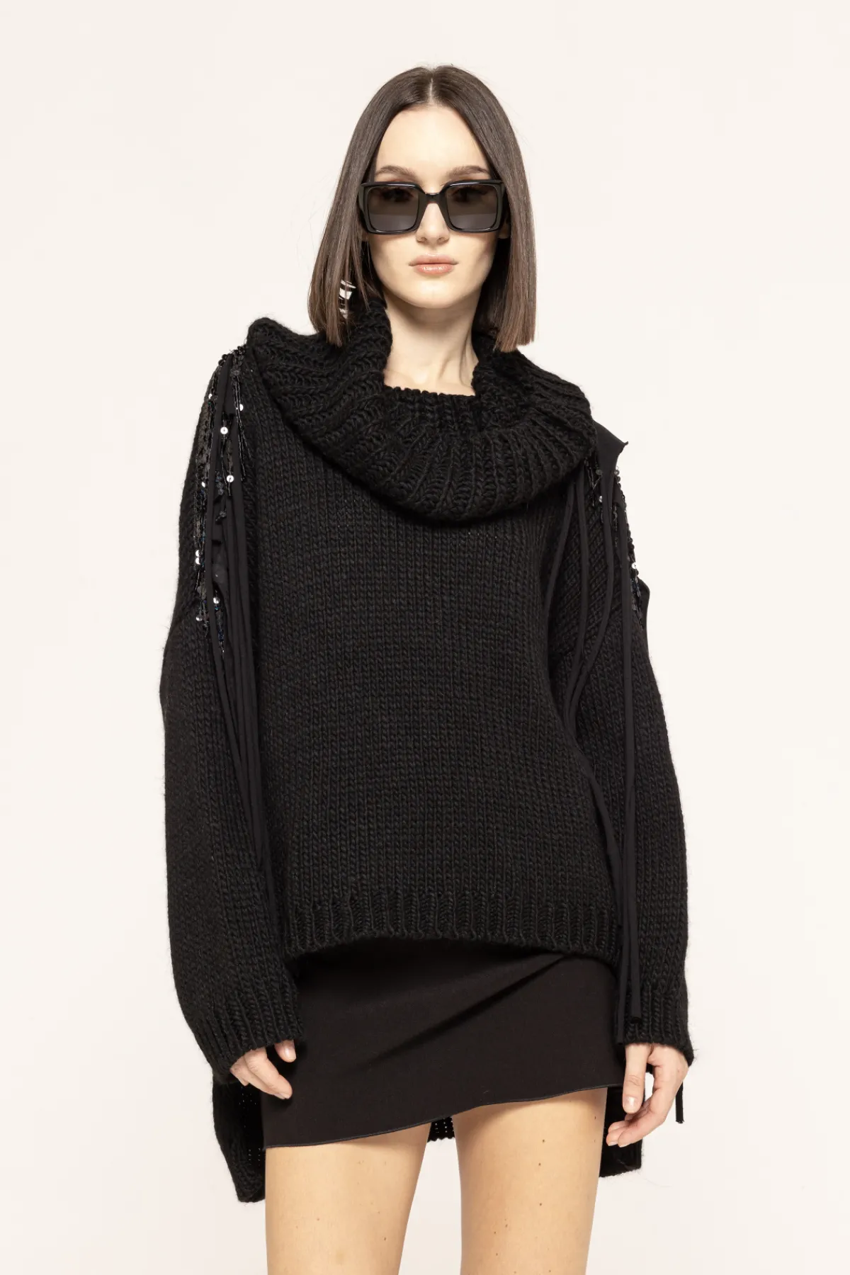 Fashion Sequin-embellished oversized jumper Knitwear