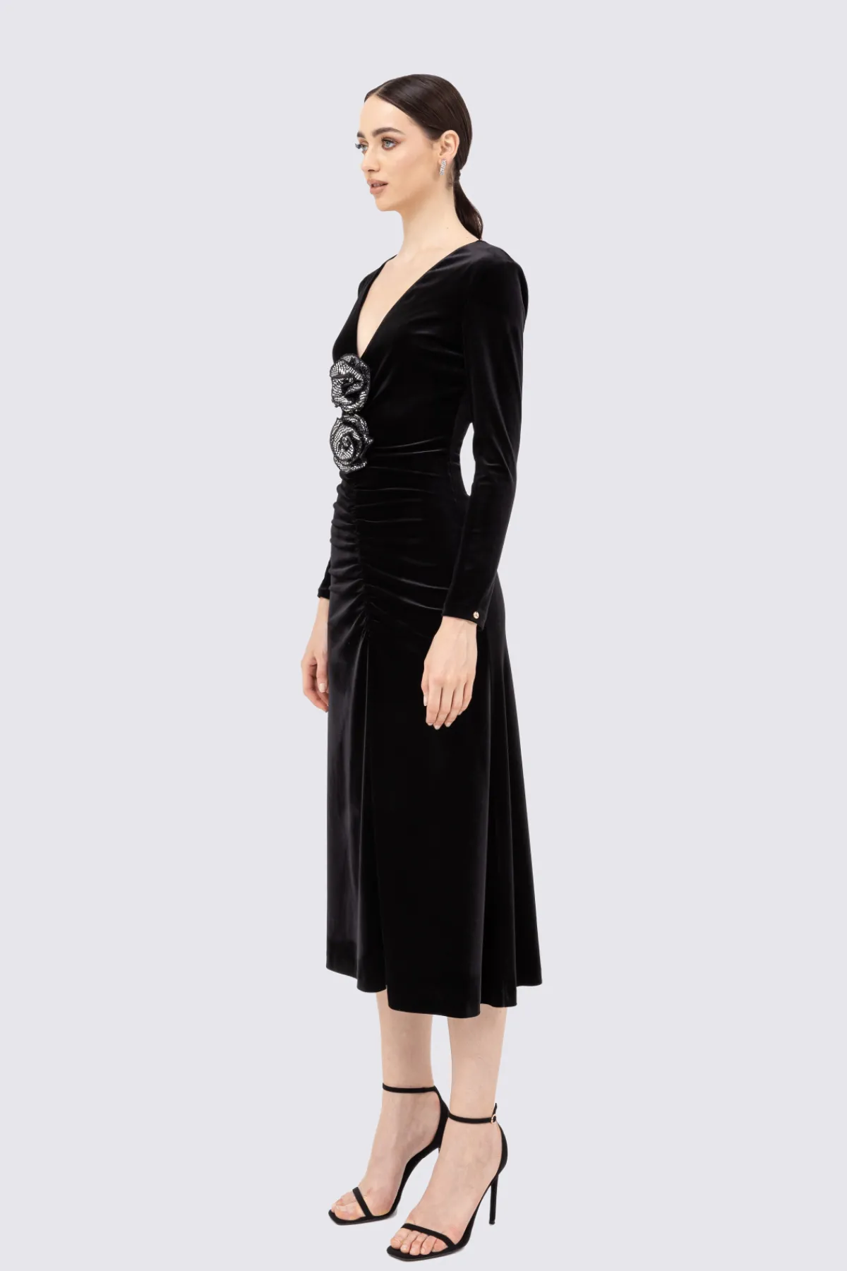 Hot Sequin-embellished velvet midi dress Dresses