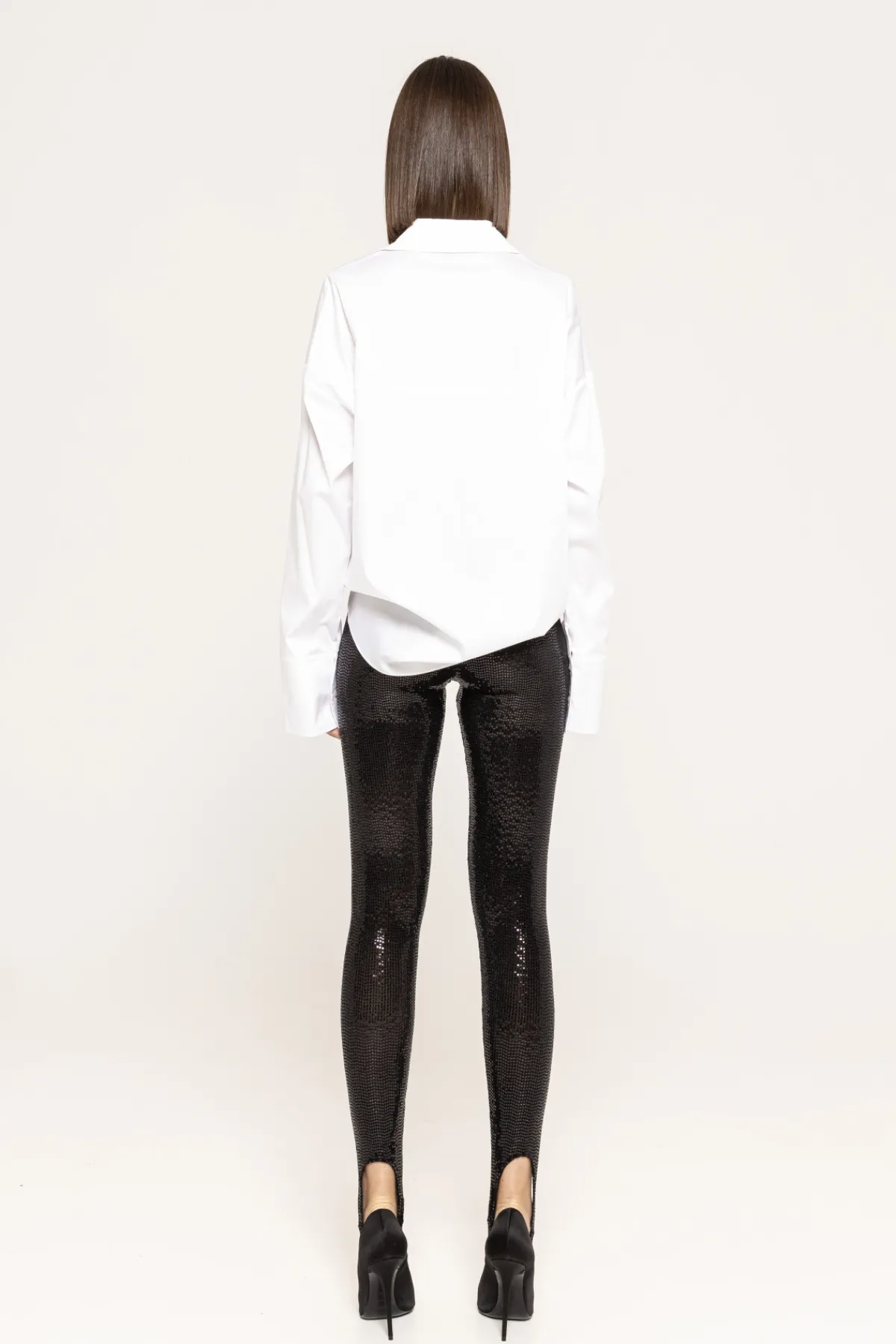 Sale Sequinned high-waisted leggings Pants