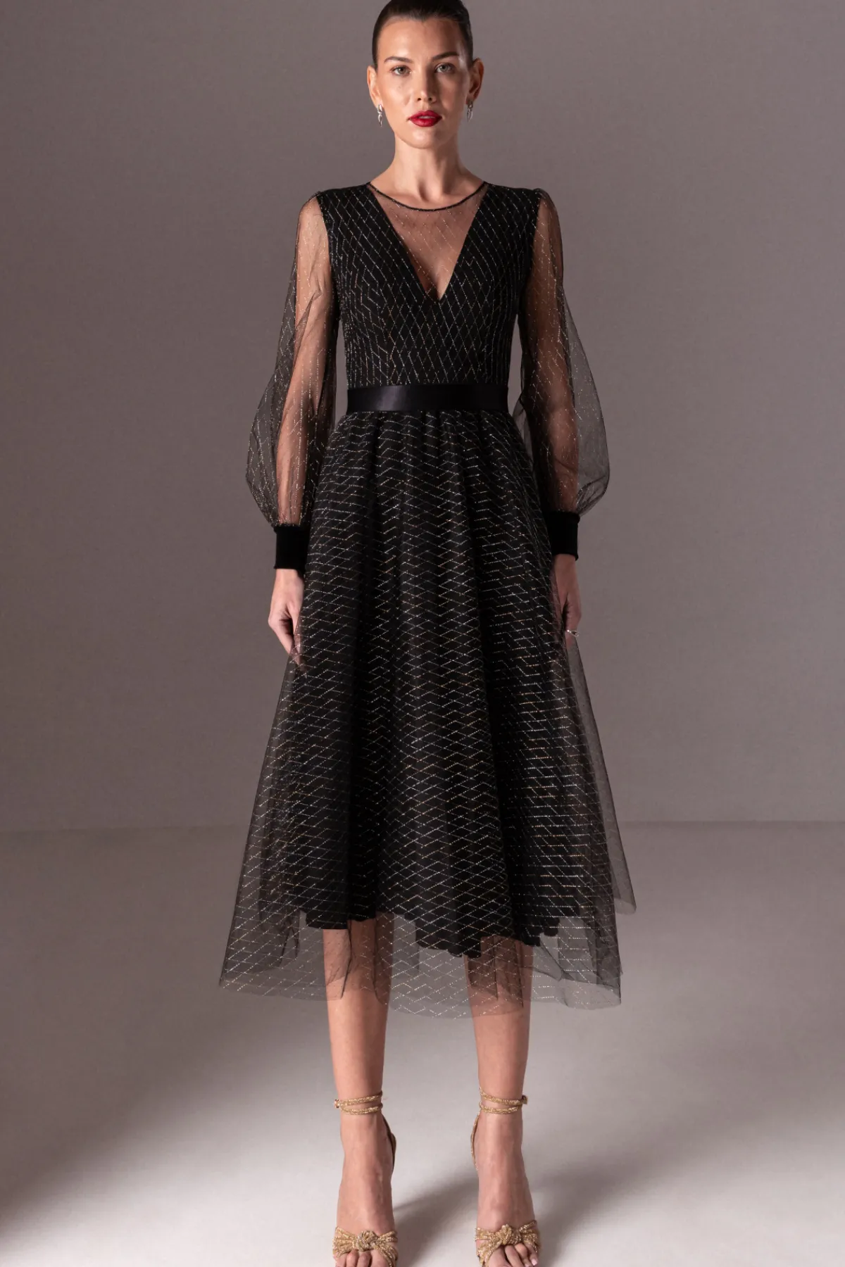 Flash Sale Shiny thread tulle dress Dresses