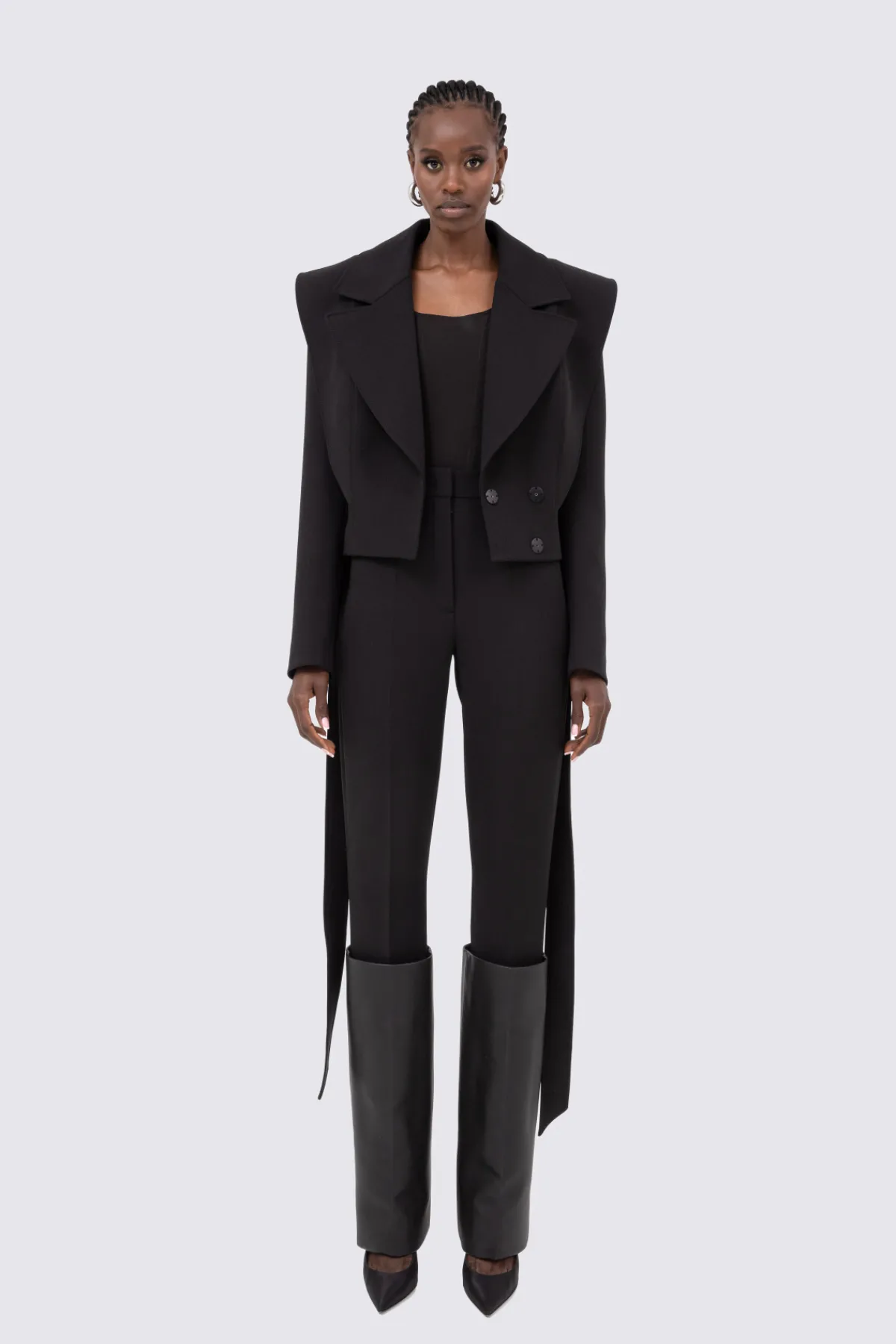 Outlet Shoulder pad cropped jacket Jackets