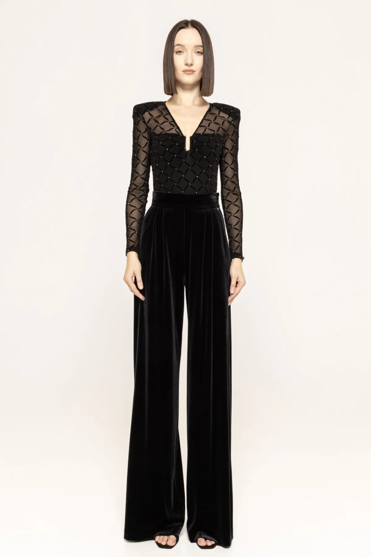 Best Shoulder-pads tulle bodysuit Body