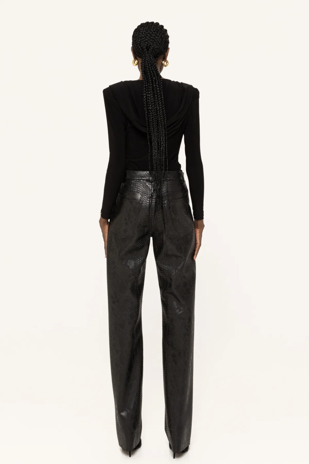 Flash Sale Snake-print faux leather pants Leather | Pants