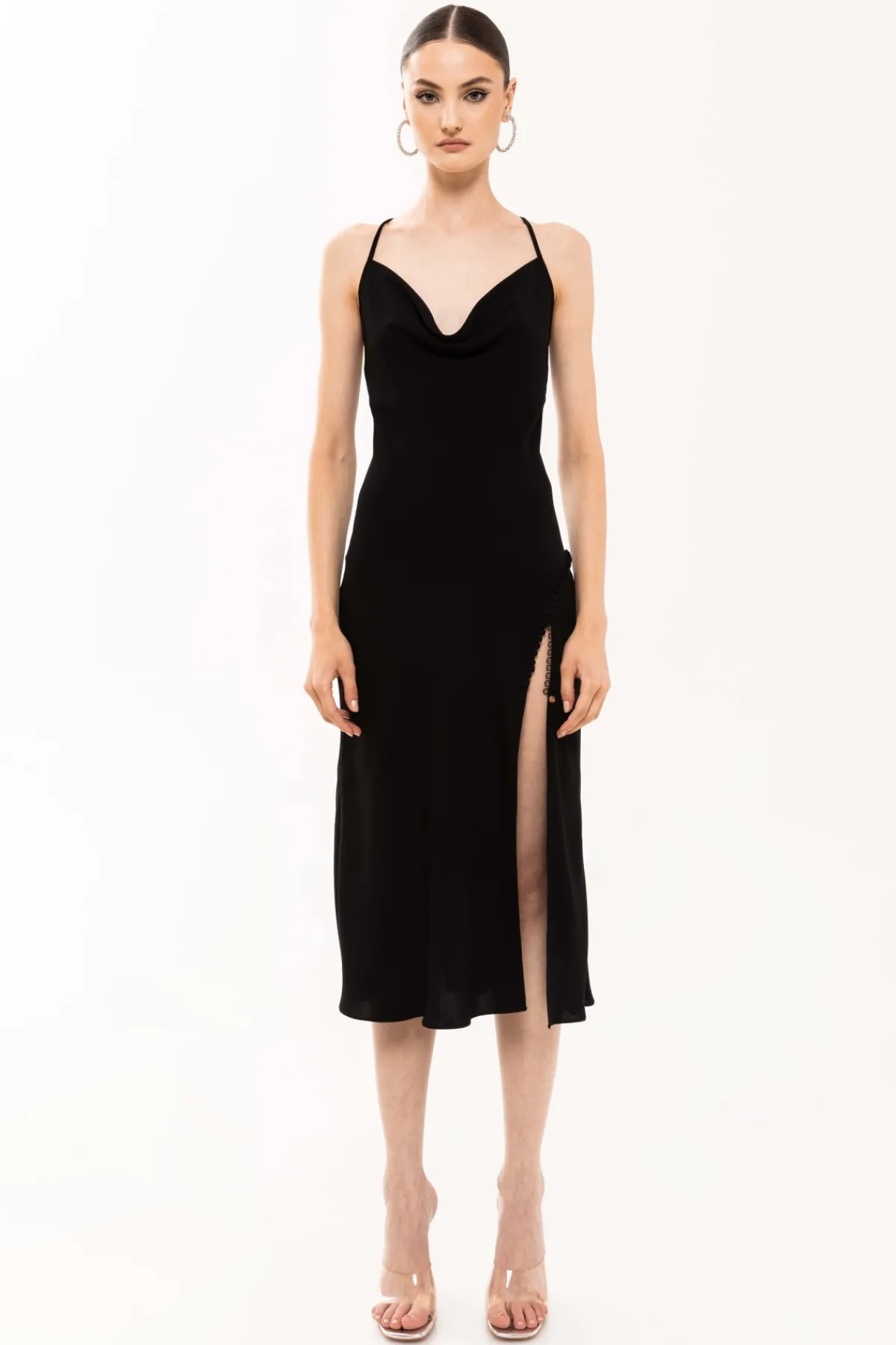 Cheap Spaghetti straps midi dress Dresses