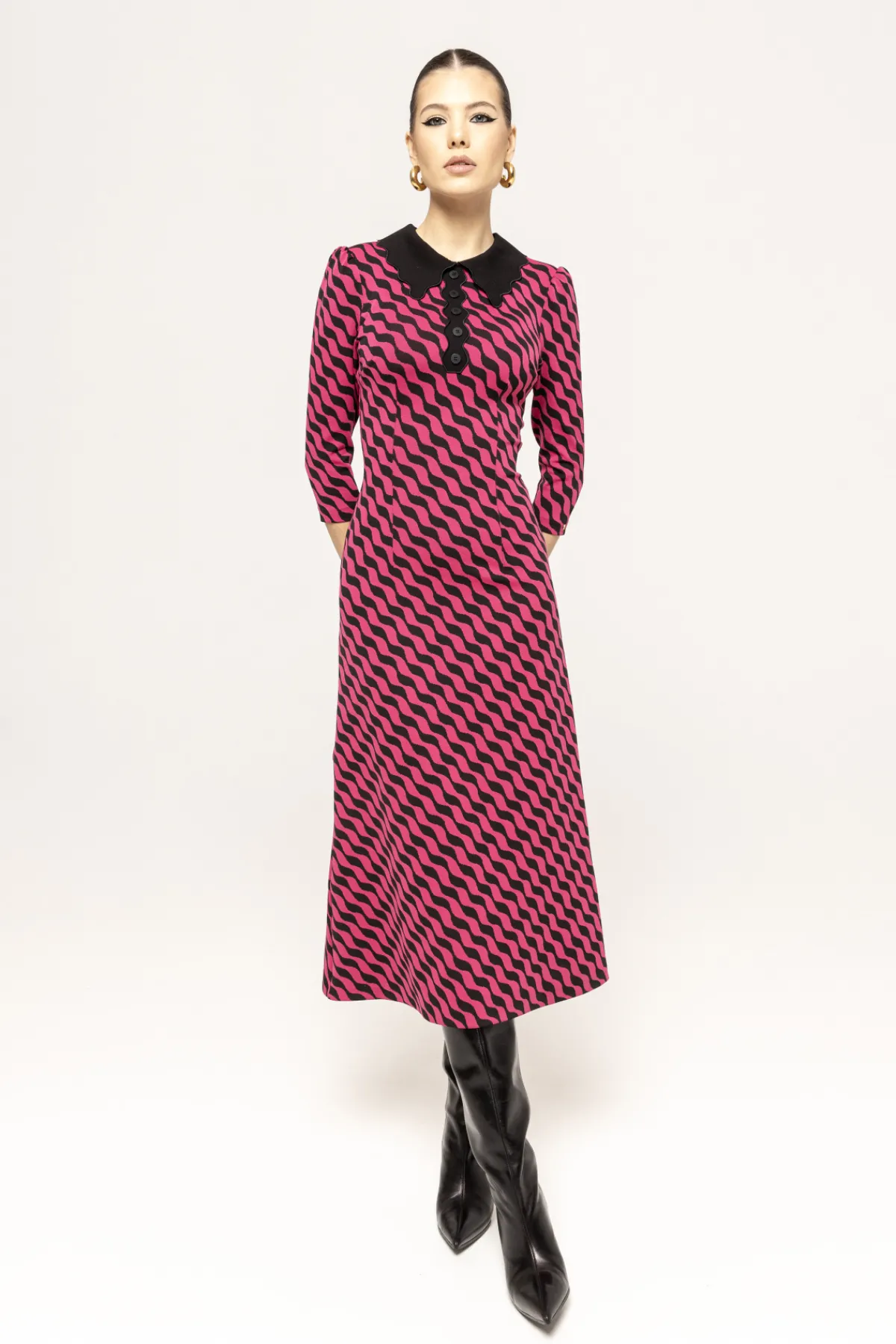 Hot Striped knitted dress Dresses