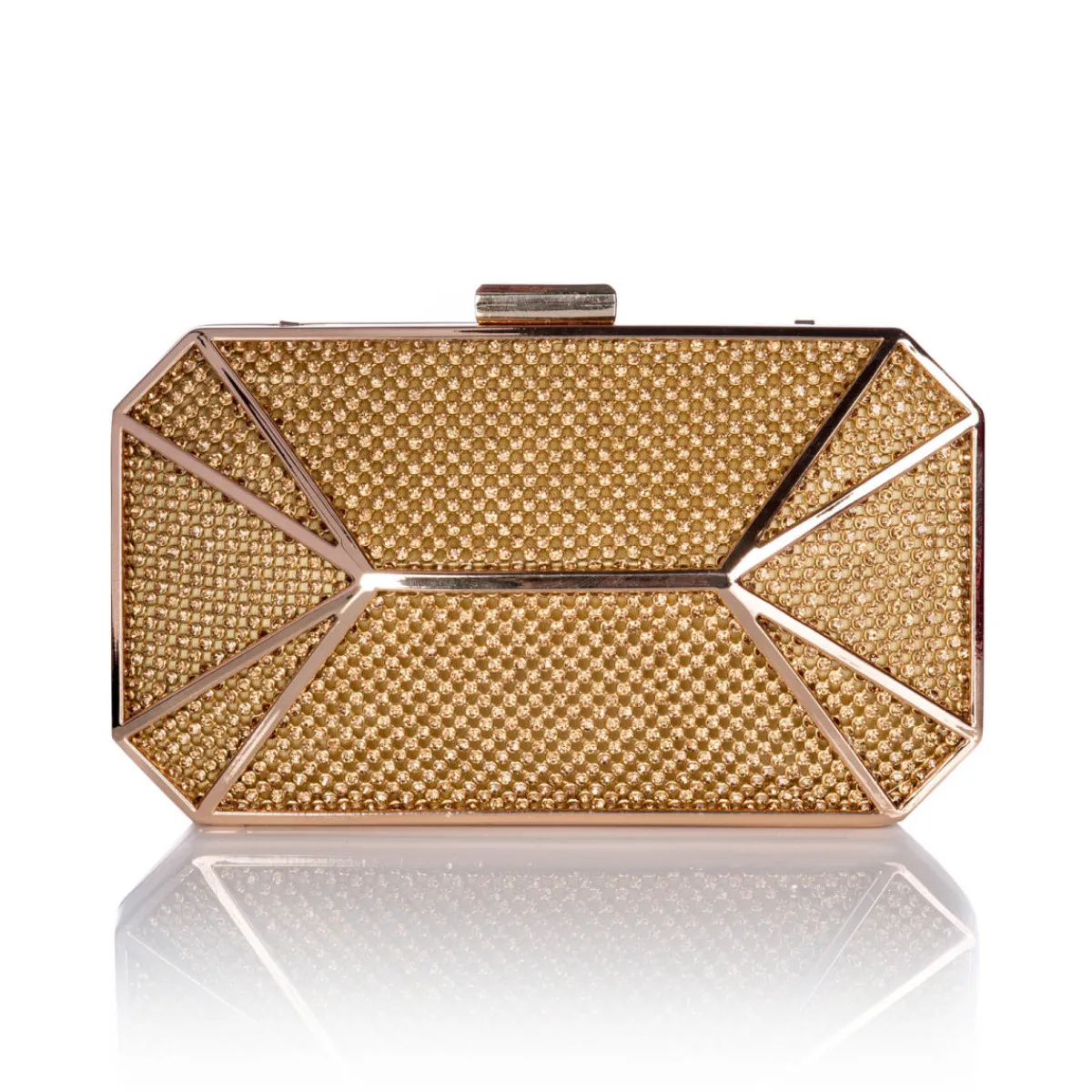 Cheap Structured clutch with crystals All Jewelries | Belts
