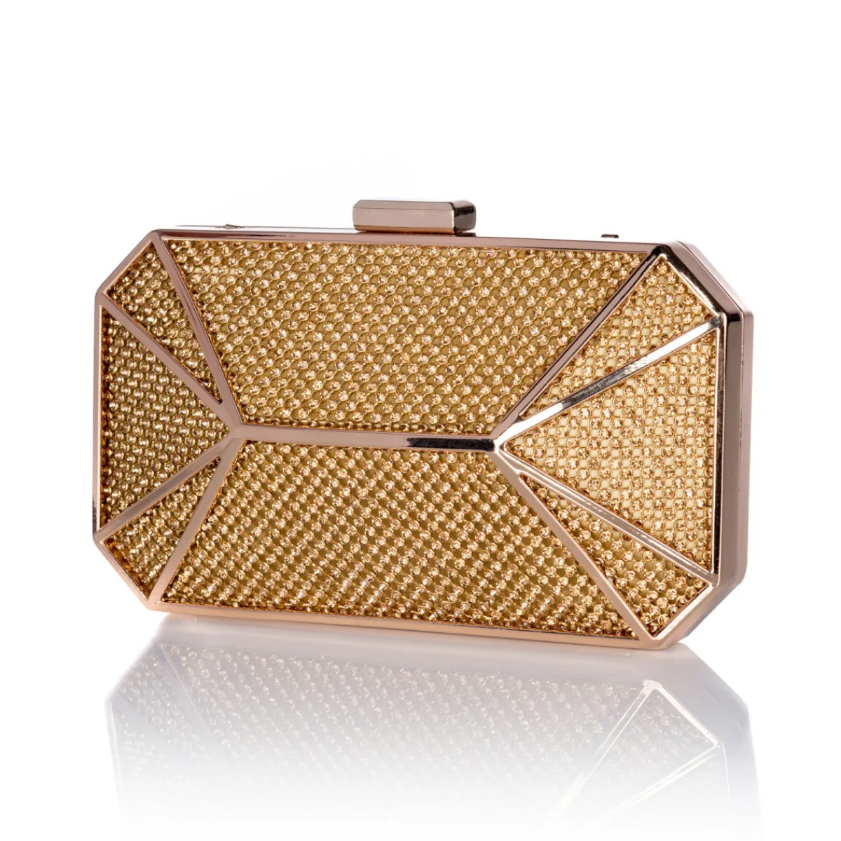 Cheap Structured clutch with crystals All Jewelries | Belts