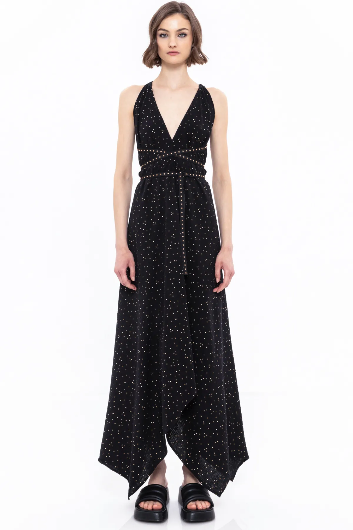 Store Stud-embellished cotton dress Dresses