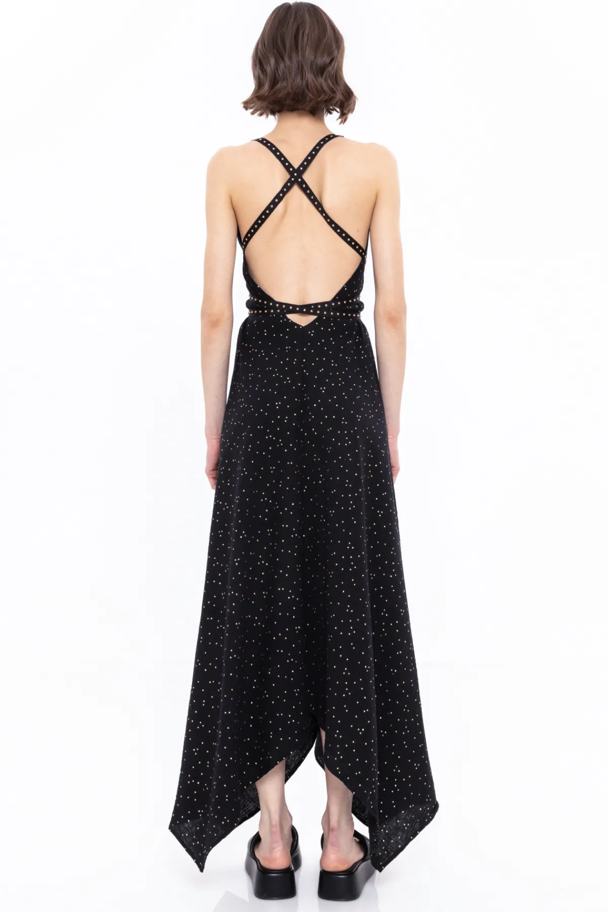Store Stud-embellished cotton dress Dresses