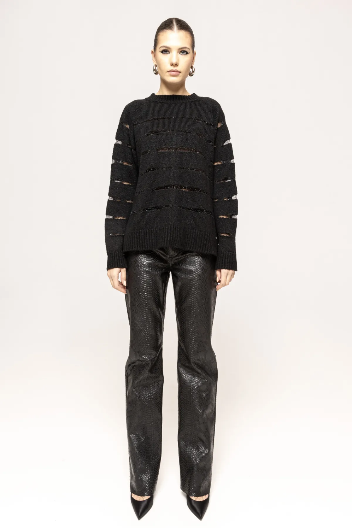 Shop Transparent insert sweater Knitwear