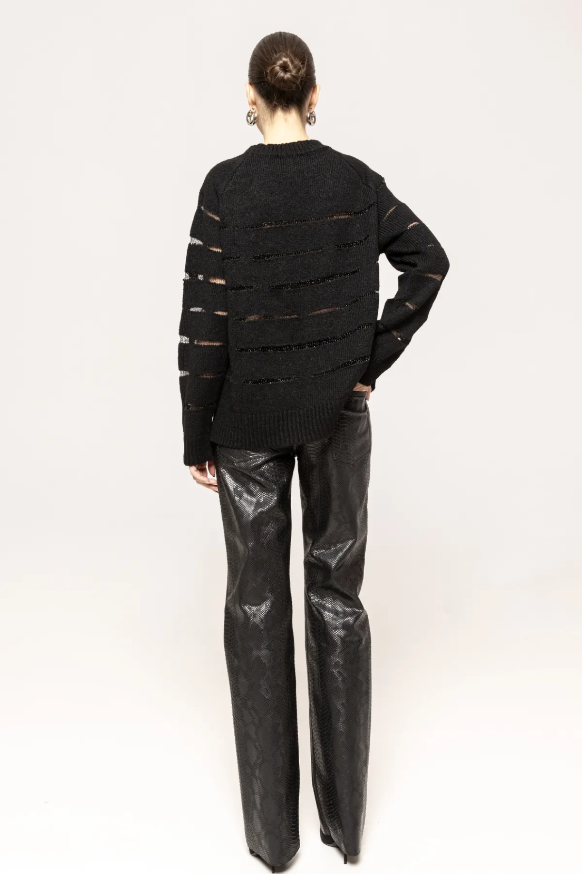 Shop Transparent insert sweater Knitwear