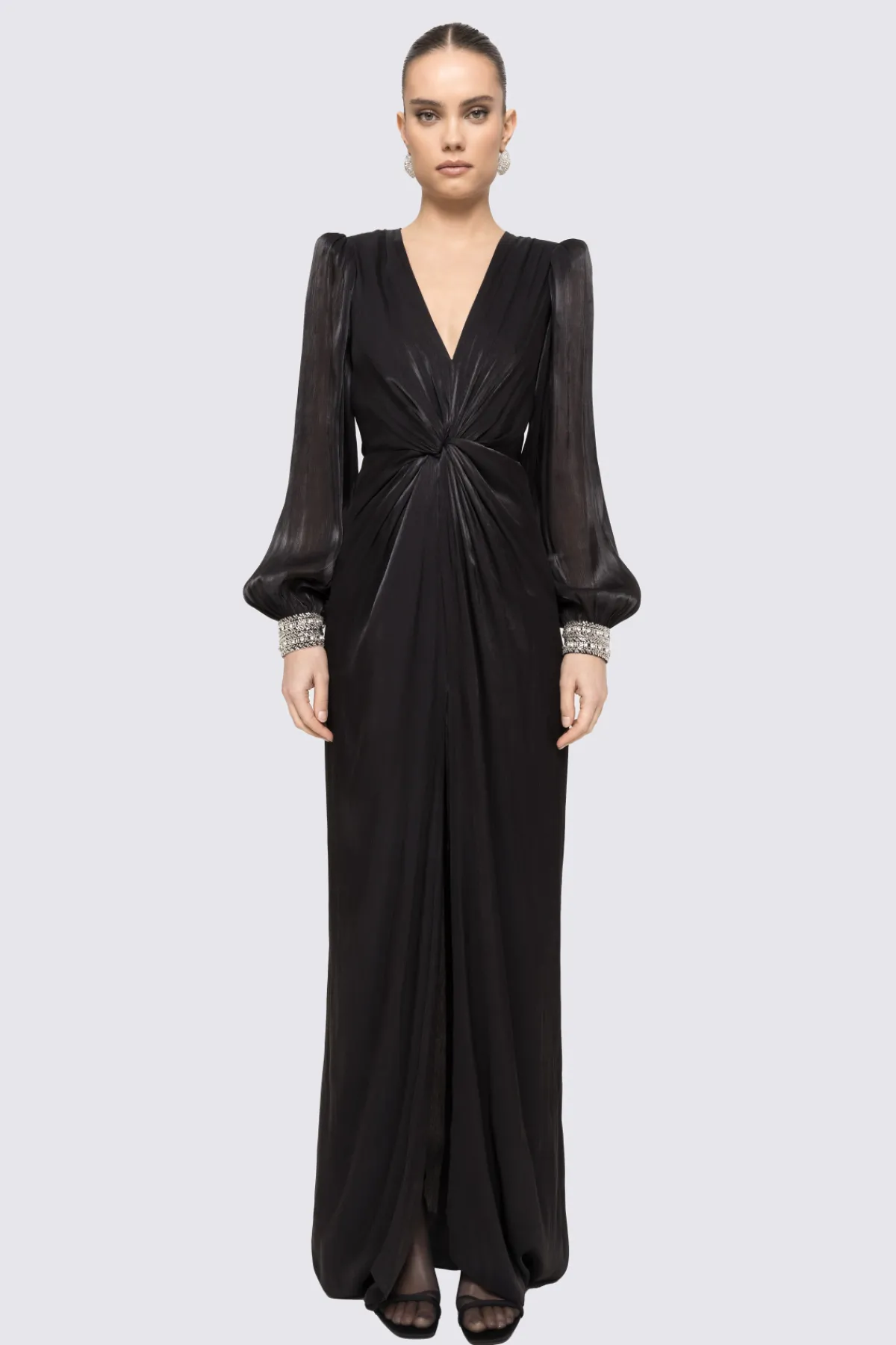 Fashion Twist-detail chiffon maxi dress Dresses