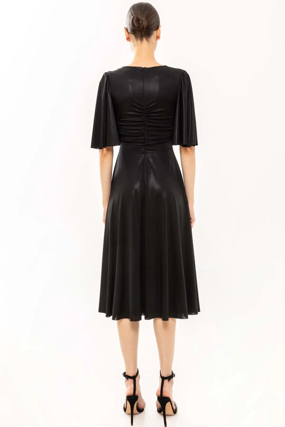 Outlet V-neck lamé dress Dresses