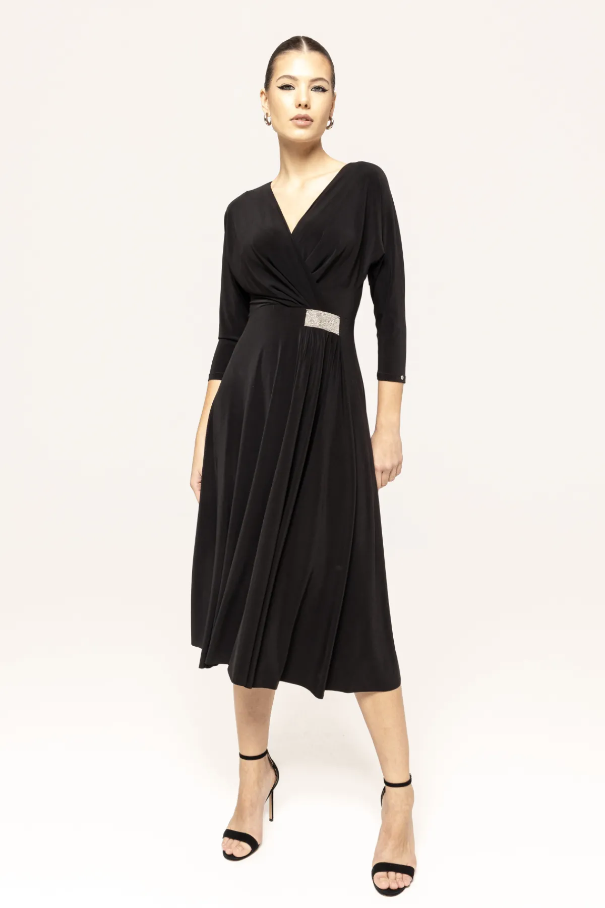 Clearance V-neck midi dress Dresses