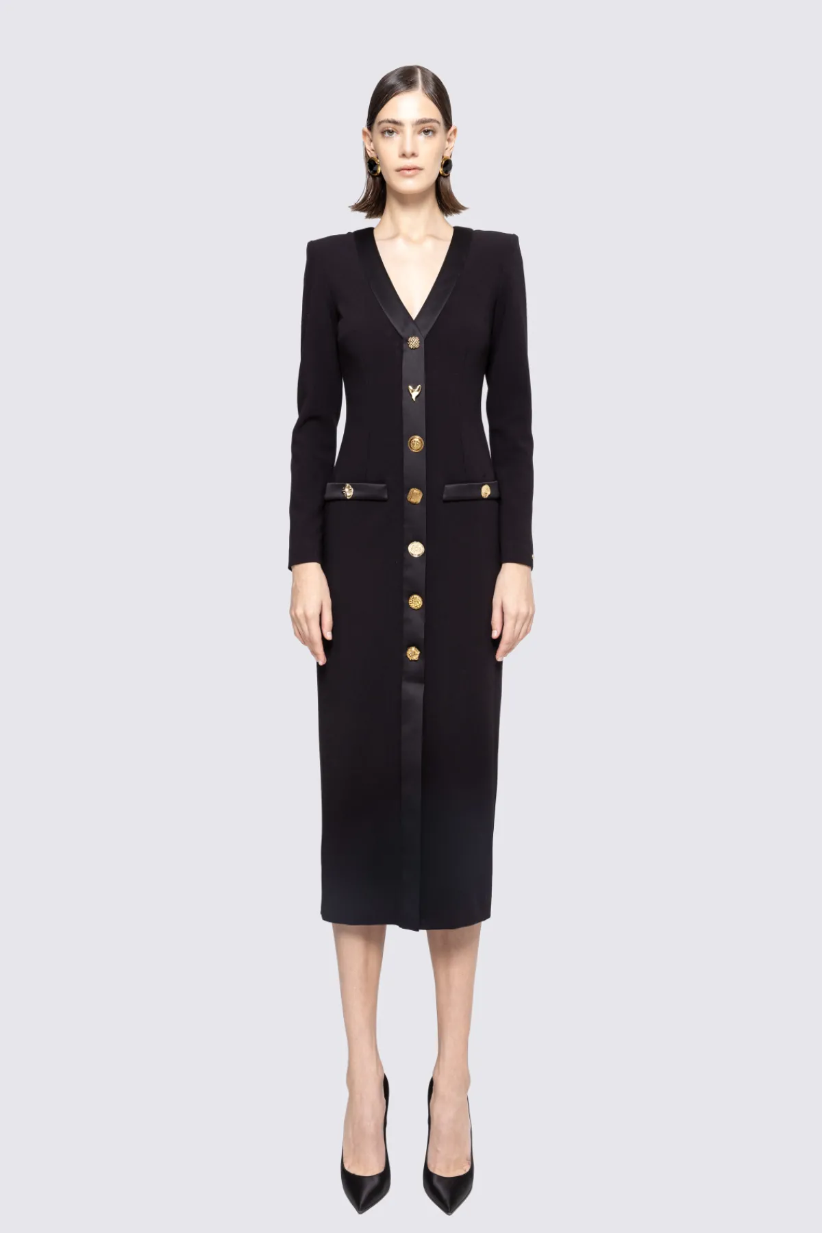 Fashion V-neck midi dress Dresses